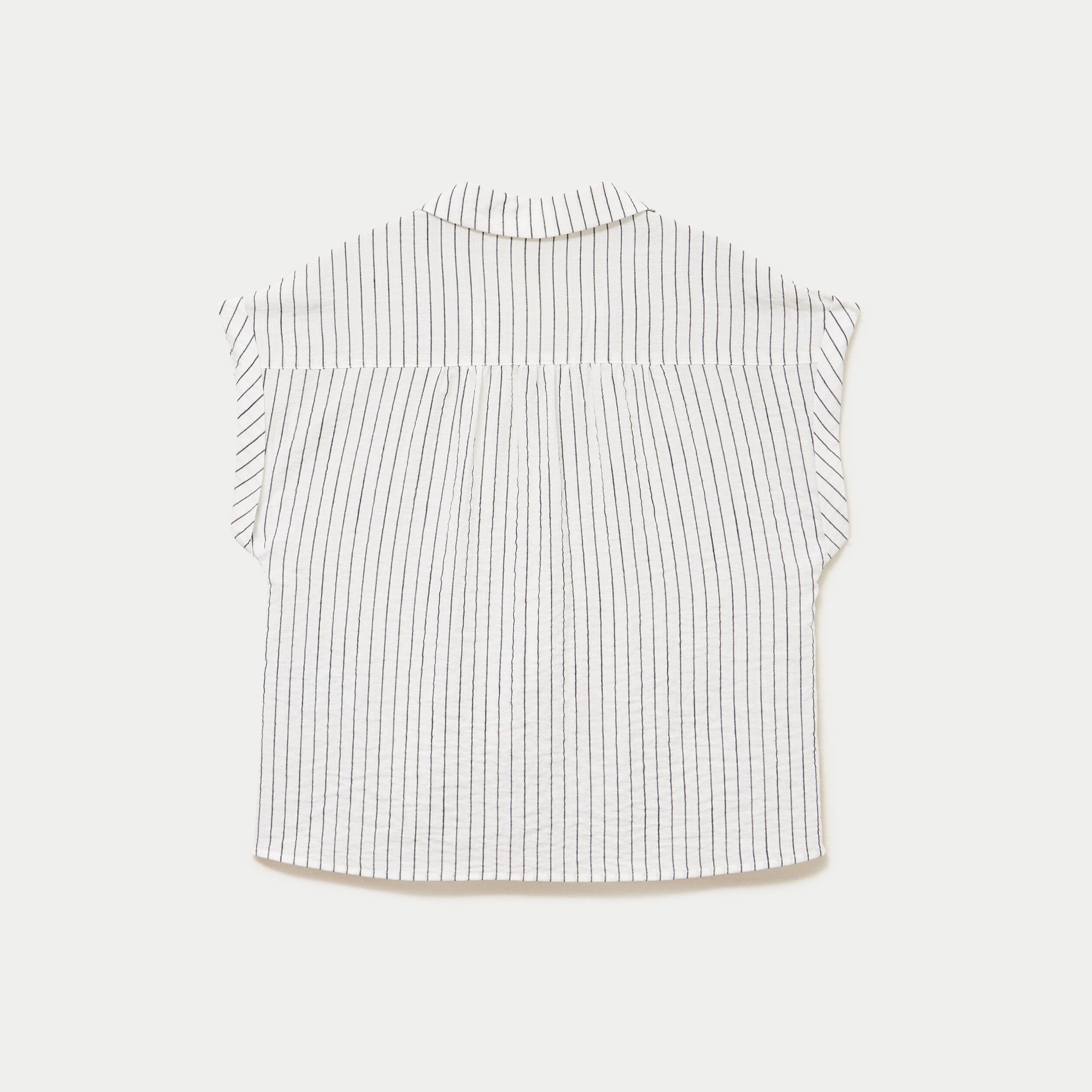 Blouse sans manches col v blanc femme