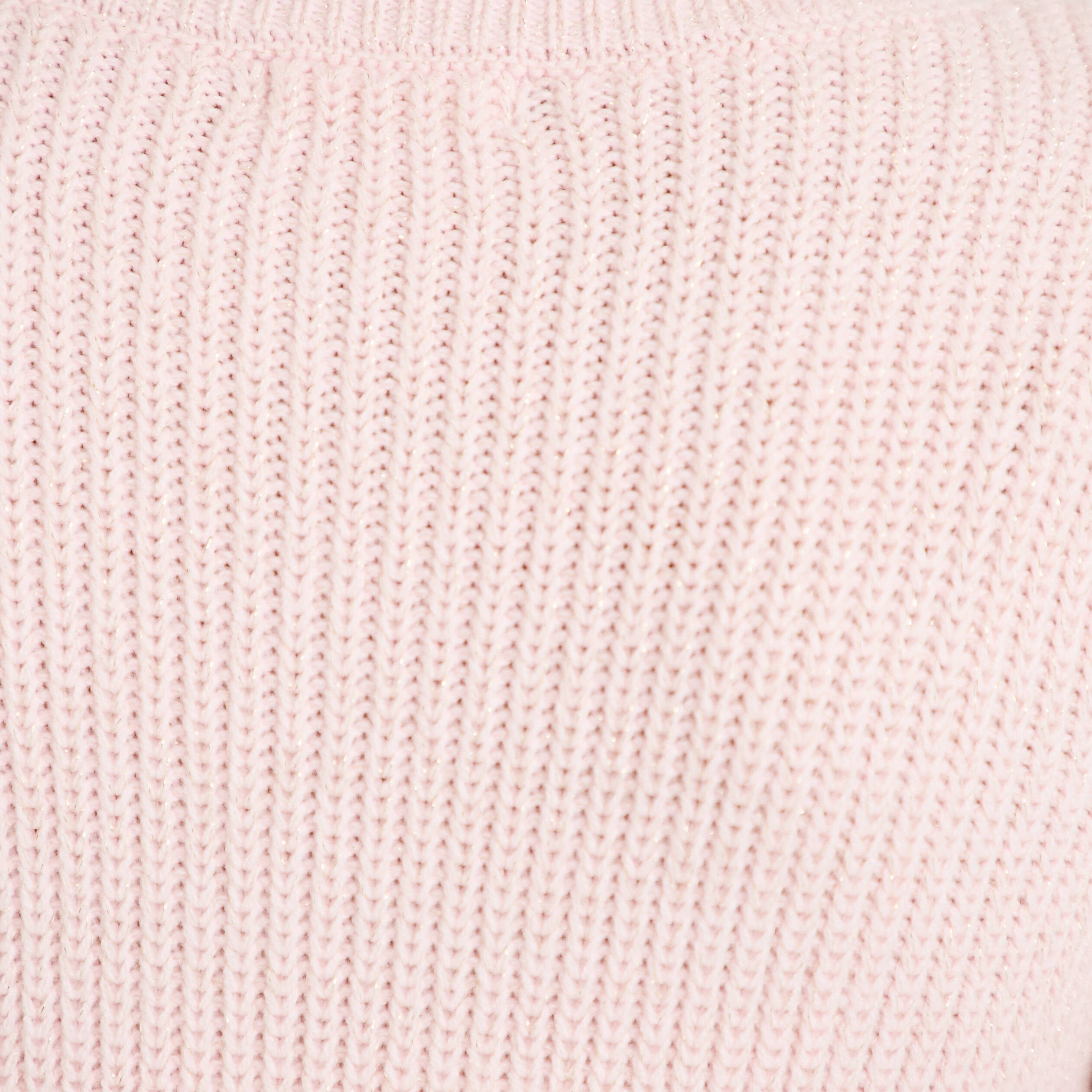 Pull manches longues brillant rose clair femme