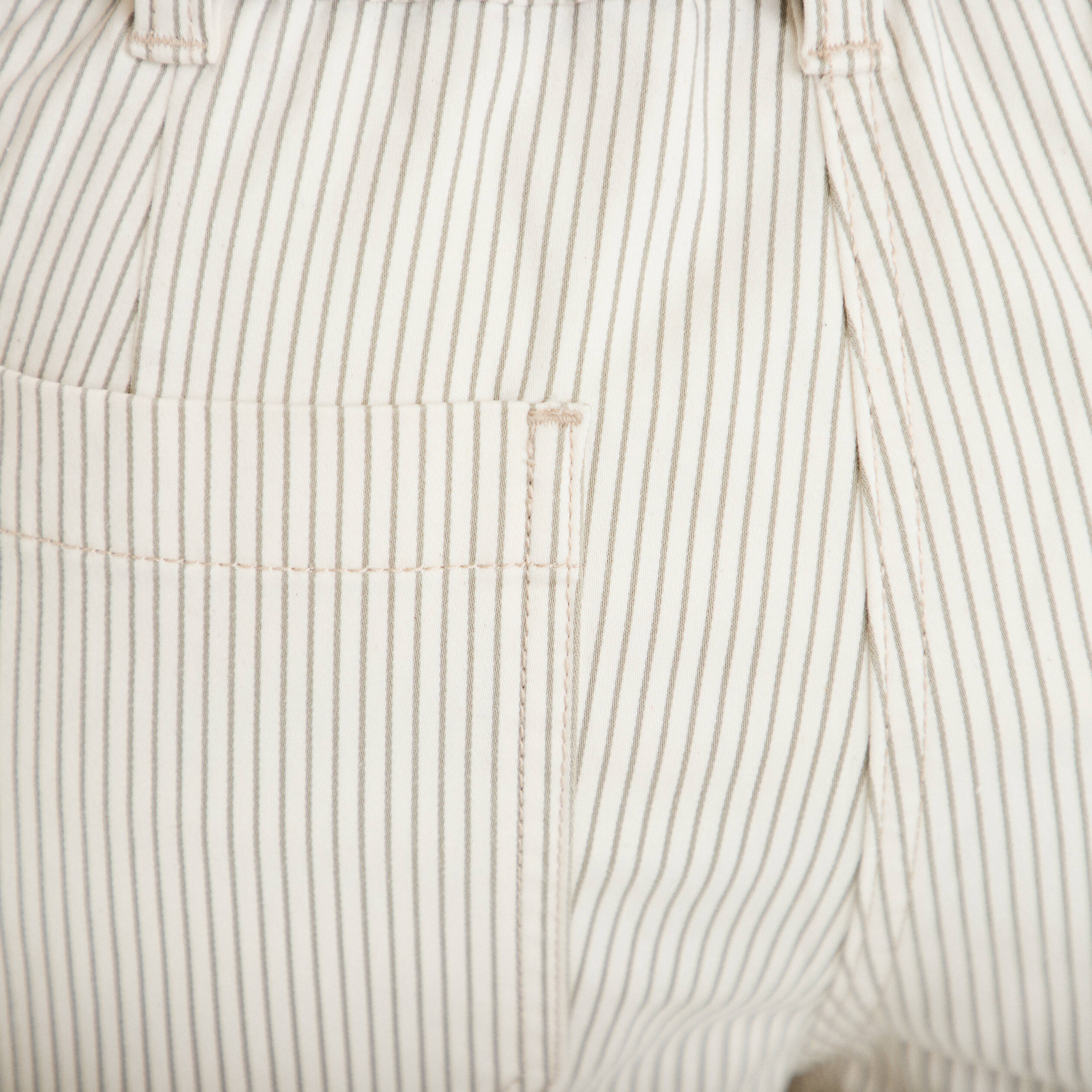 Pantalon chino 7/8&egrave;me taille &eacute;lastiqu&eacute;e blanc femme
