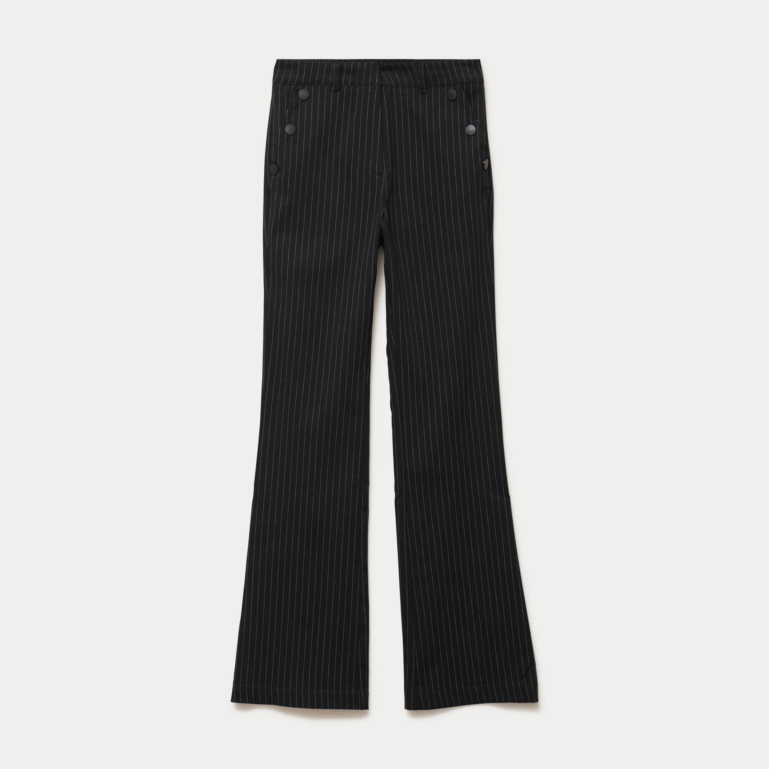 Pantalon bootcut taille haute noir femme