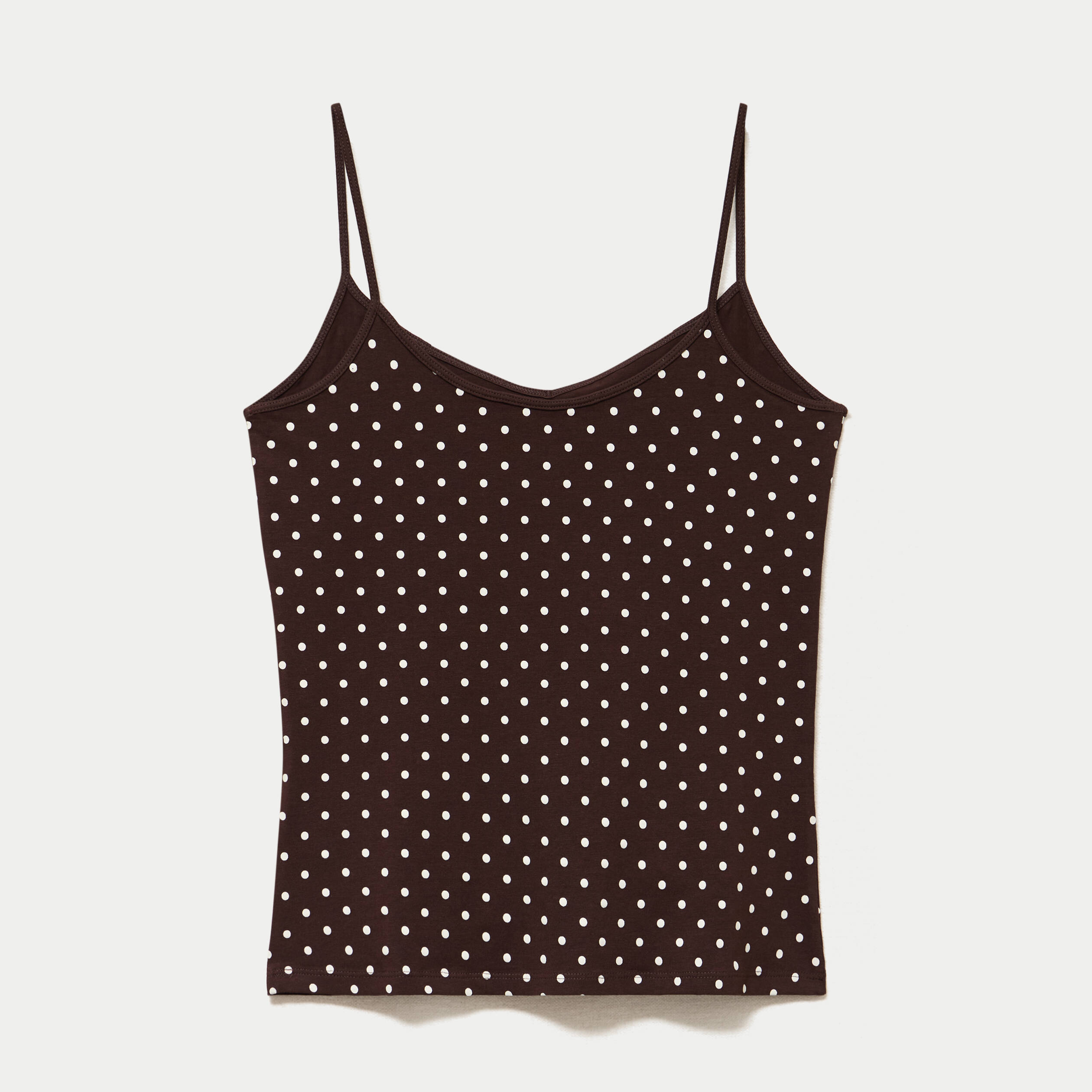 D&eacute;bardeur ajust&eacute; col rond marron femme