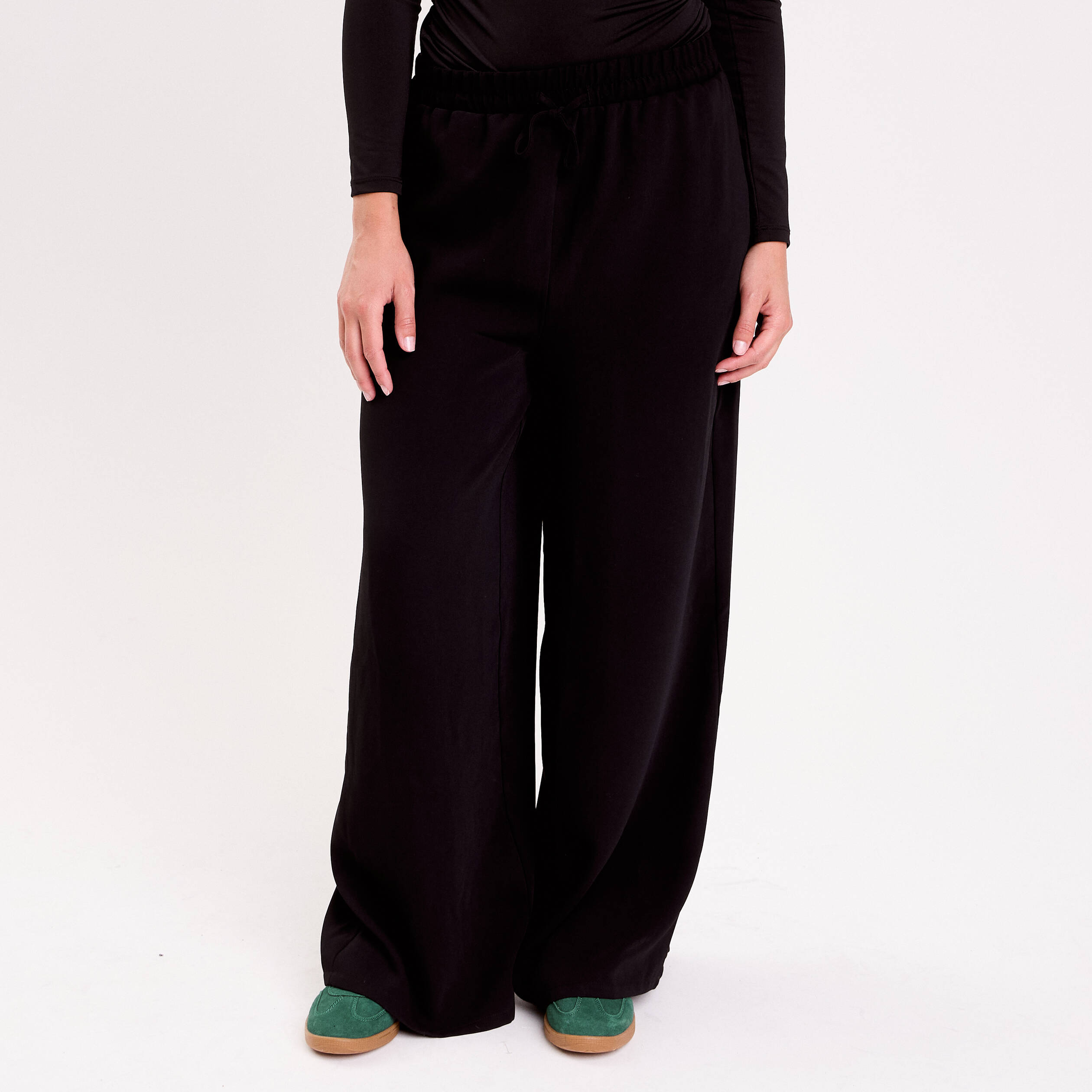 Pantalon large noir femme