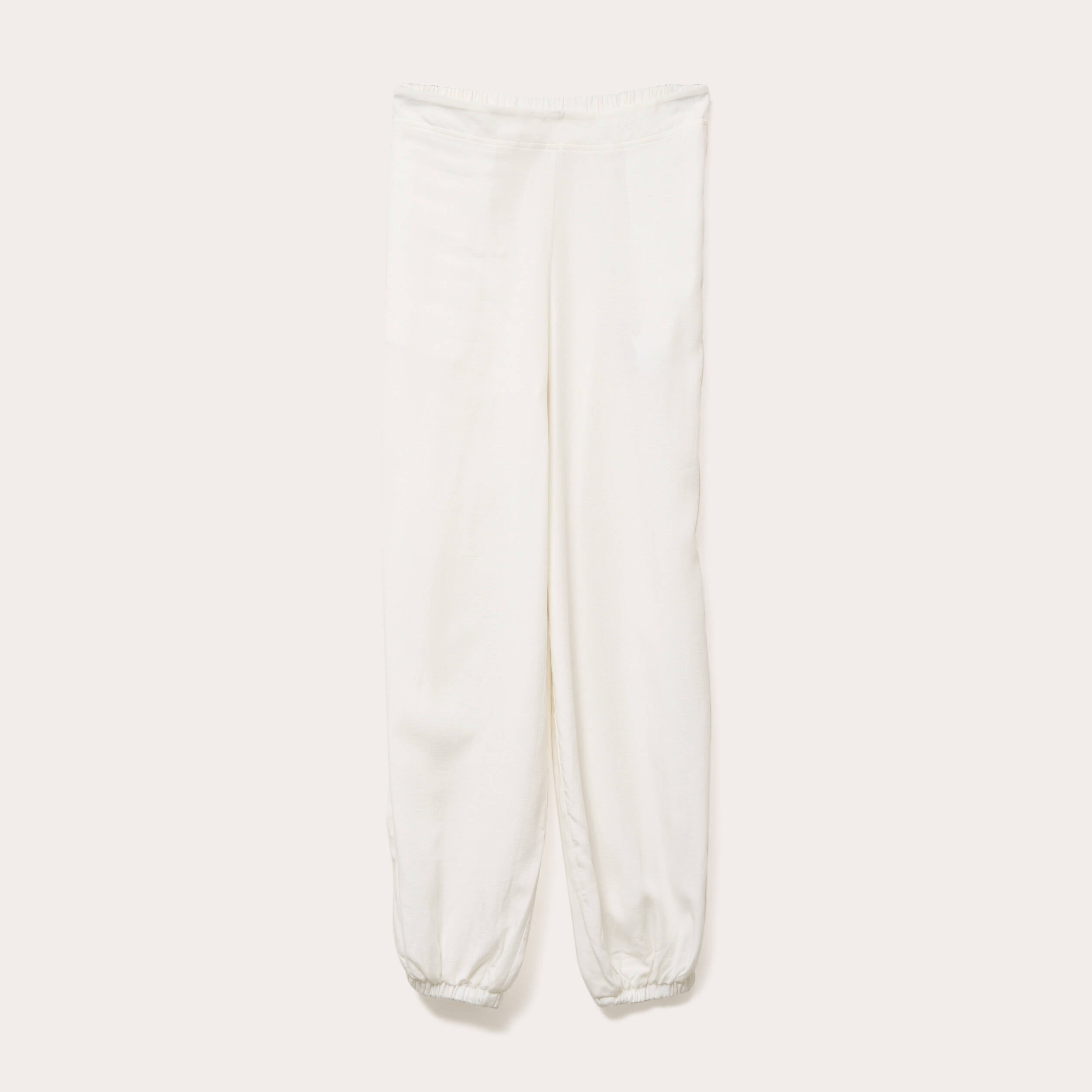 Pantalon bouffant taille standard ecru femme