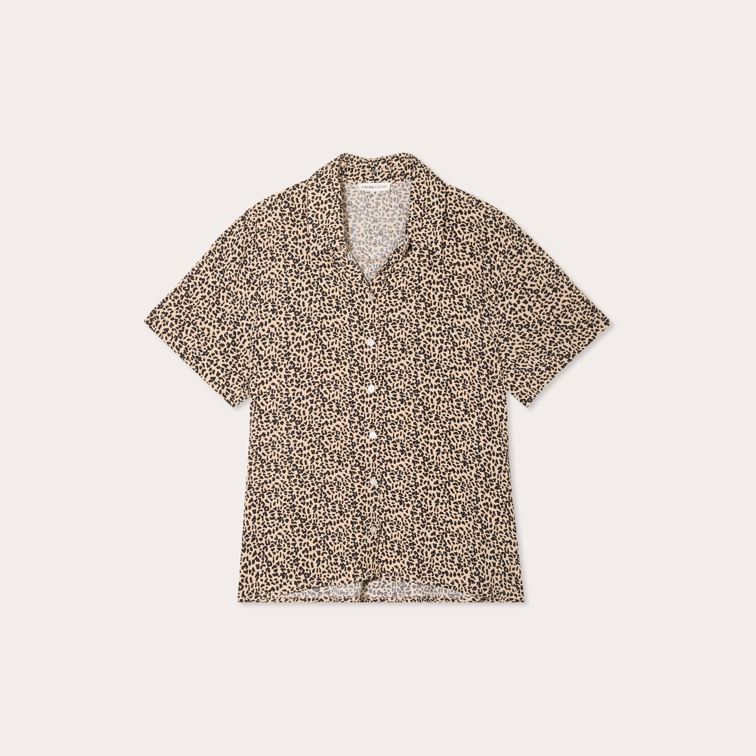 Chemise manches courtes ecru femme