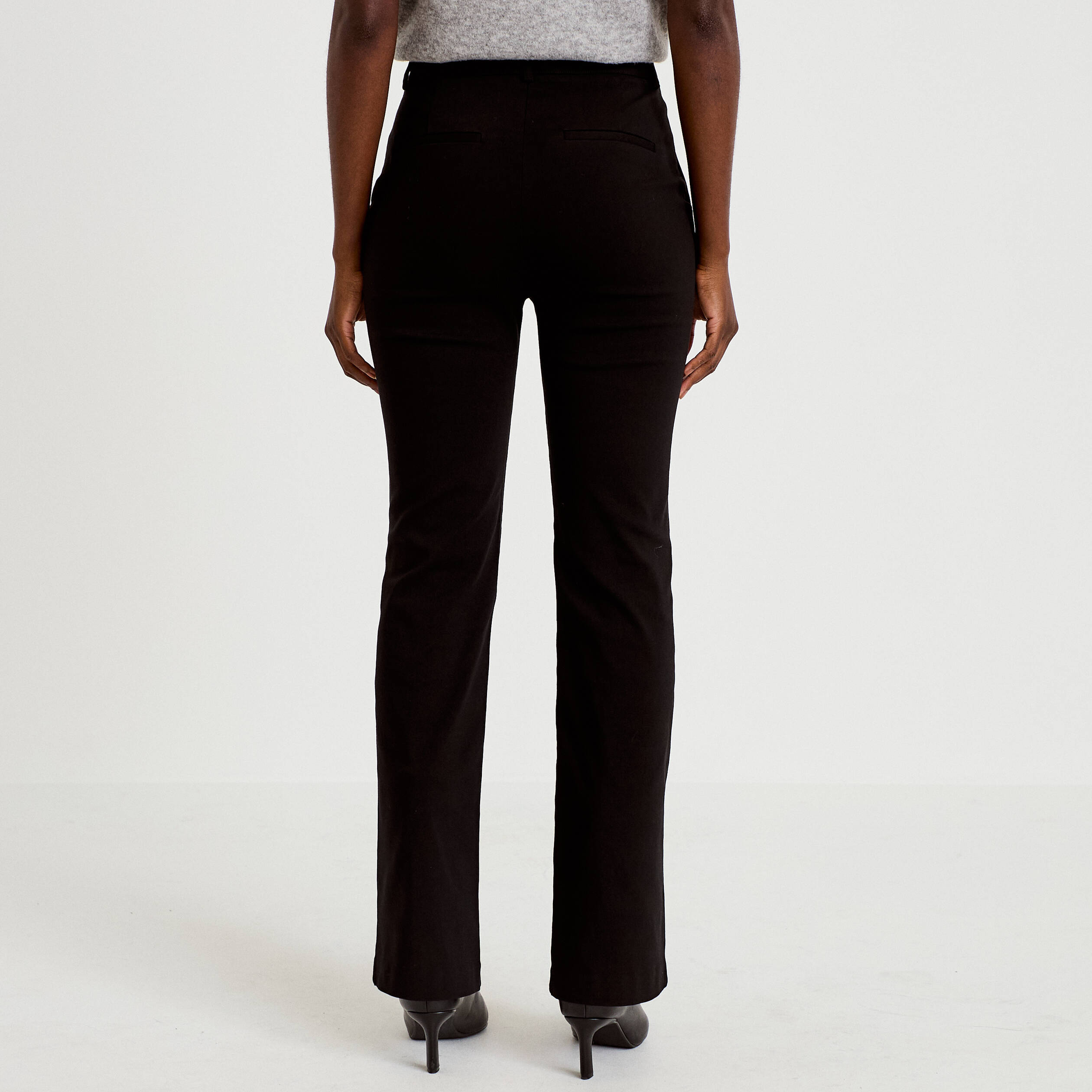 Pantalon taille haute noir femme