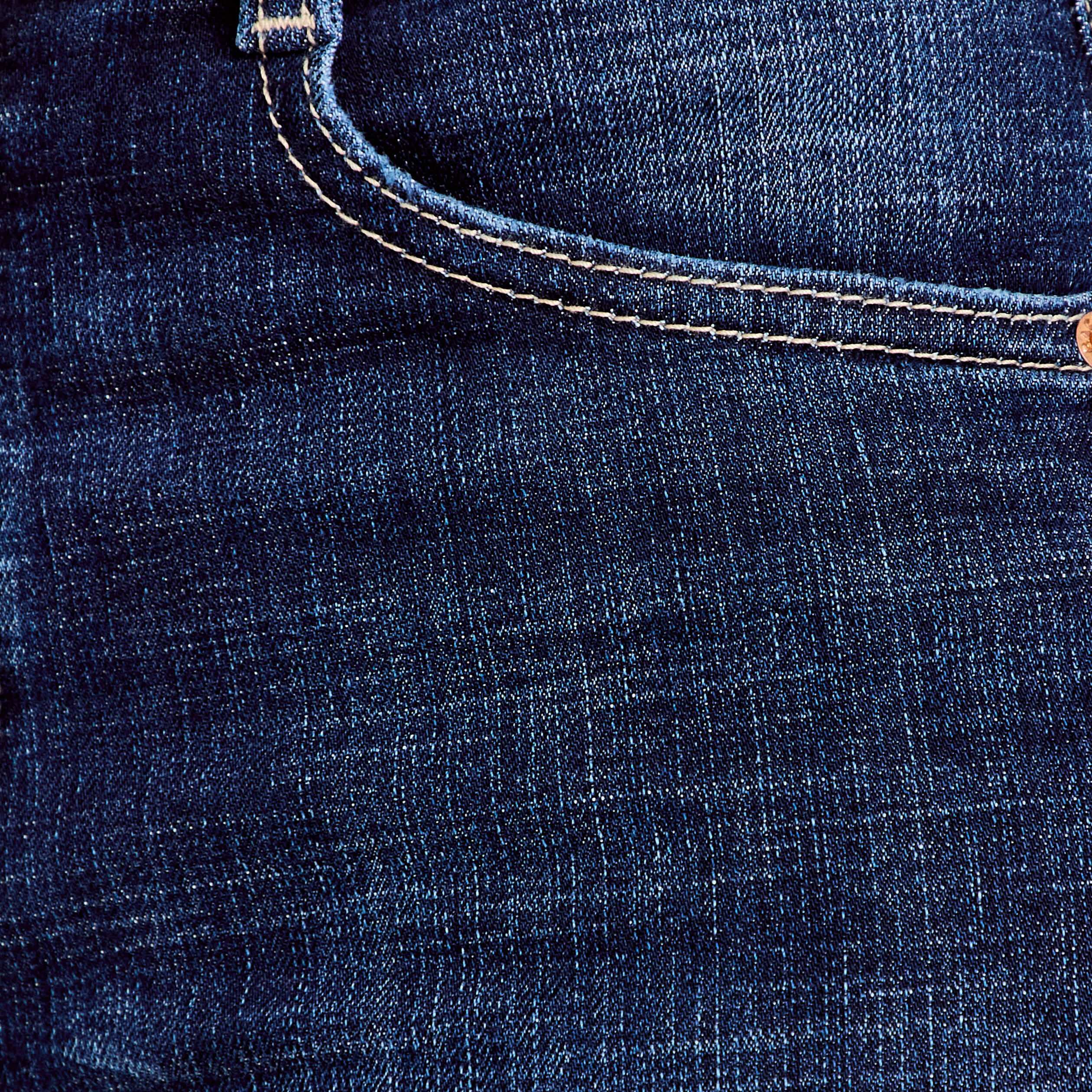 Jean skinny taille haute bleu fonc&eacute; femme