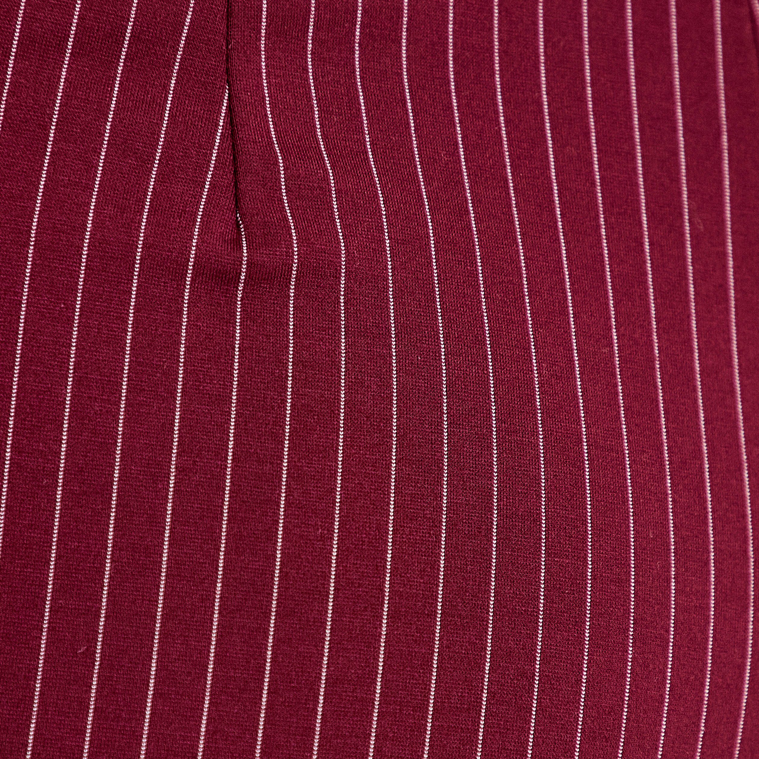 Pantalon large taille haute rouge femme