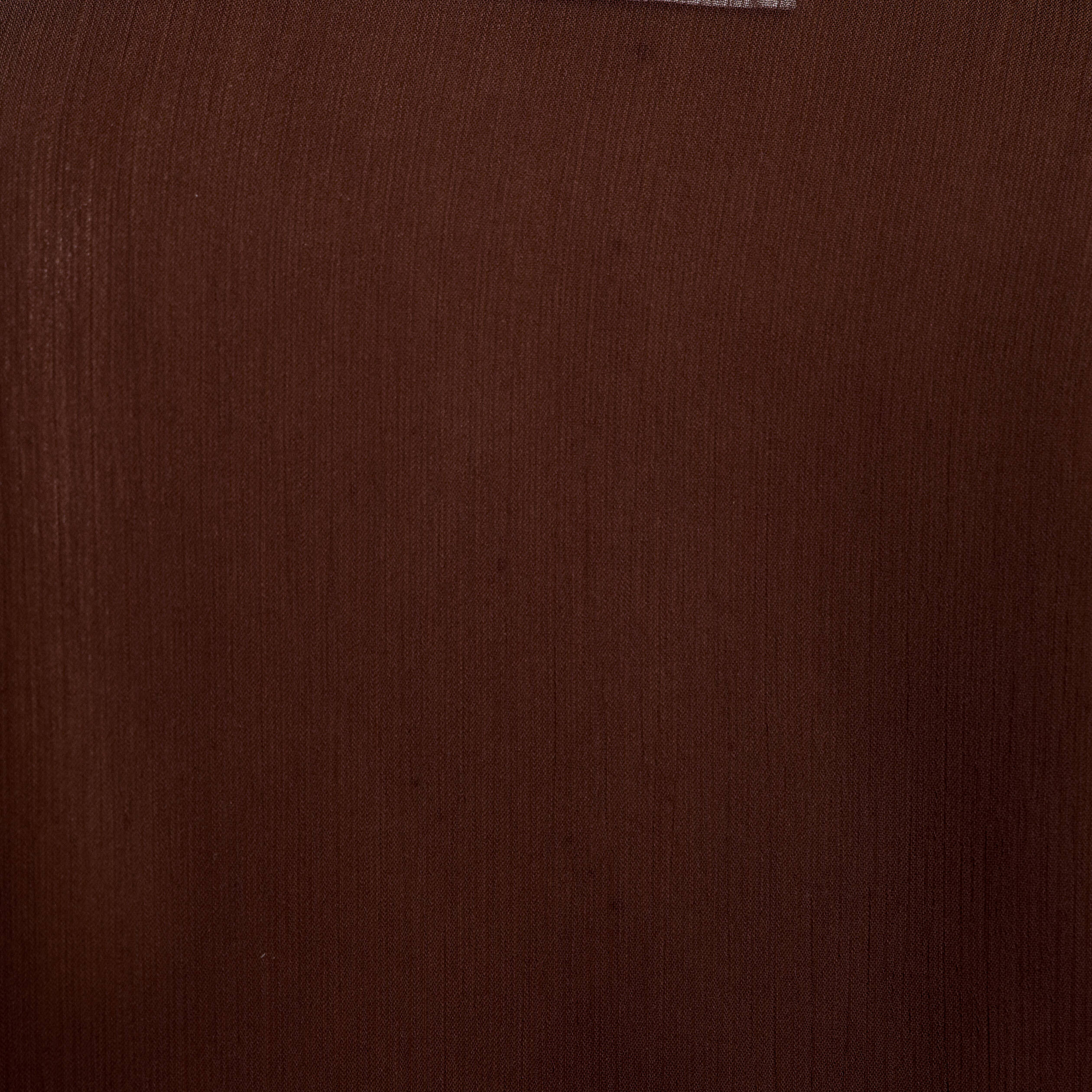 Blouse col V marron fonc&eacute; femme