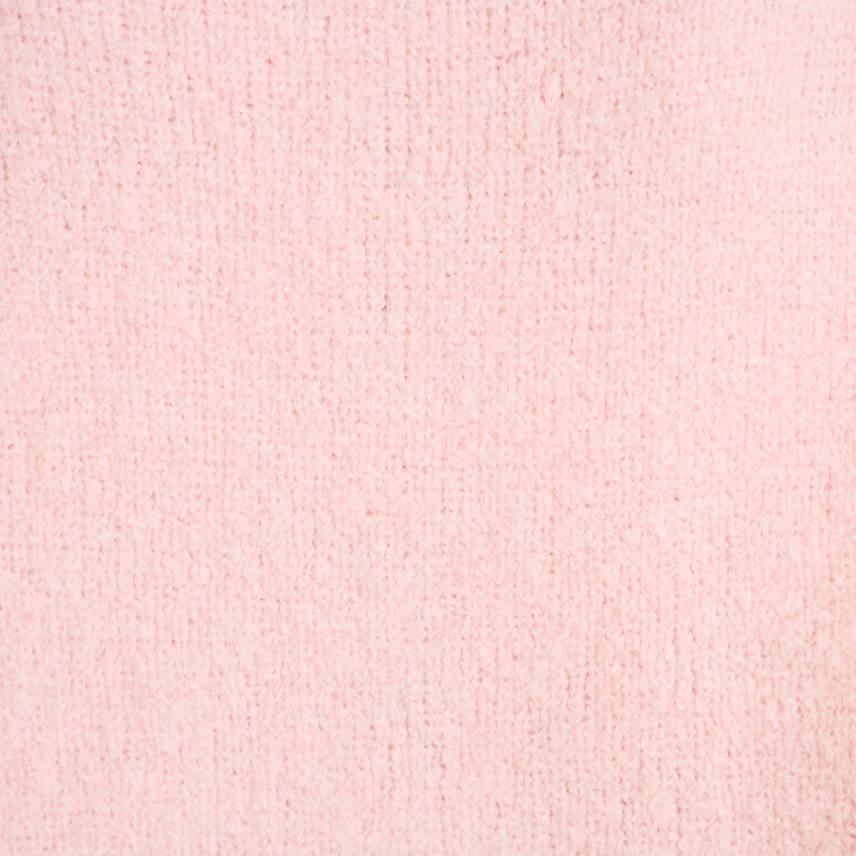 Pull manches courtes rose clair femme