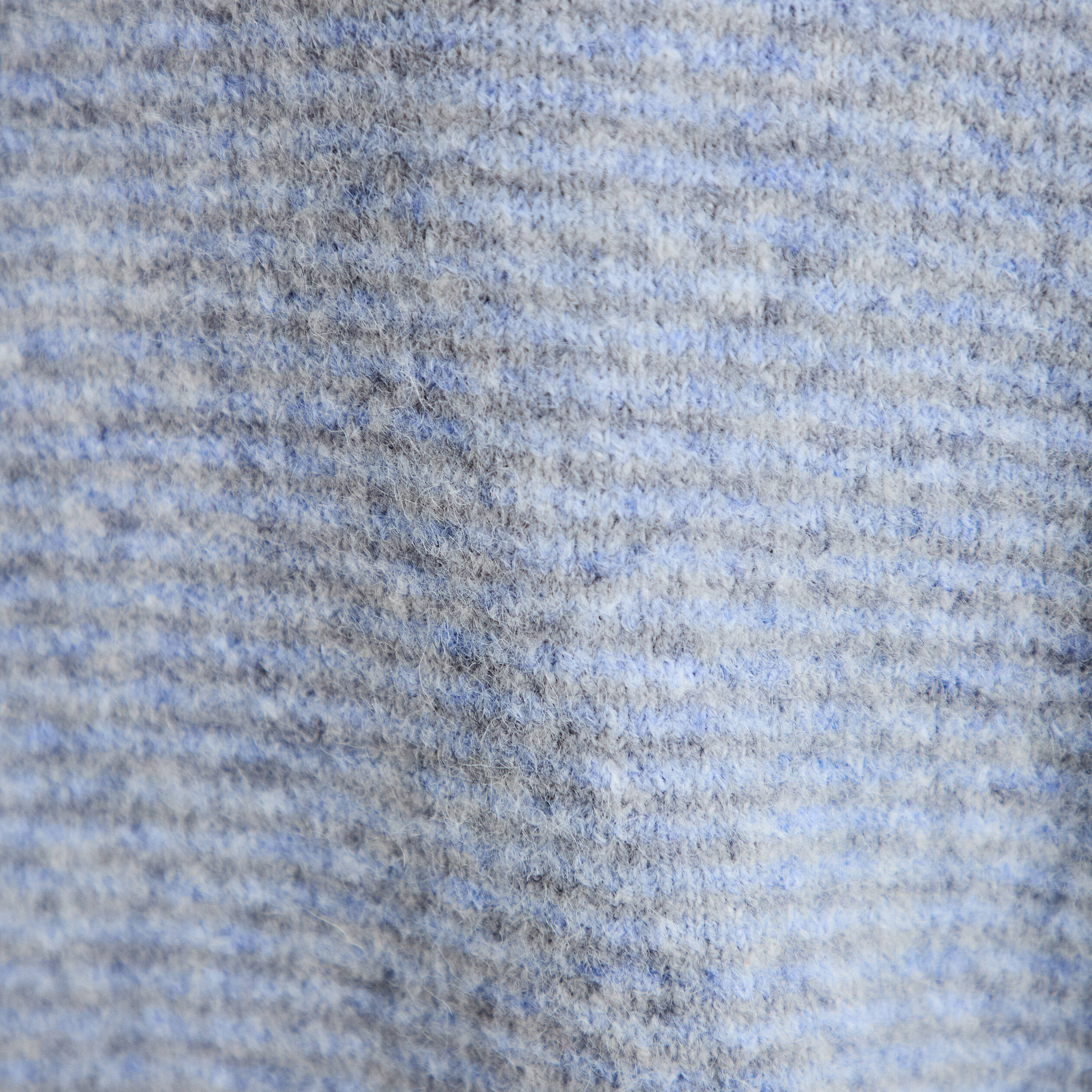 Pull ample col rond manches longues gris femme