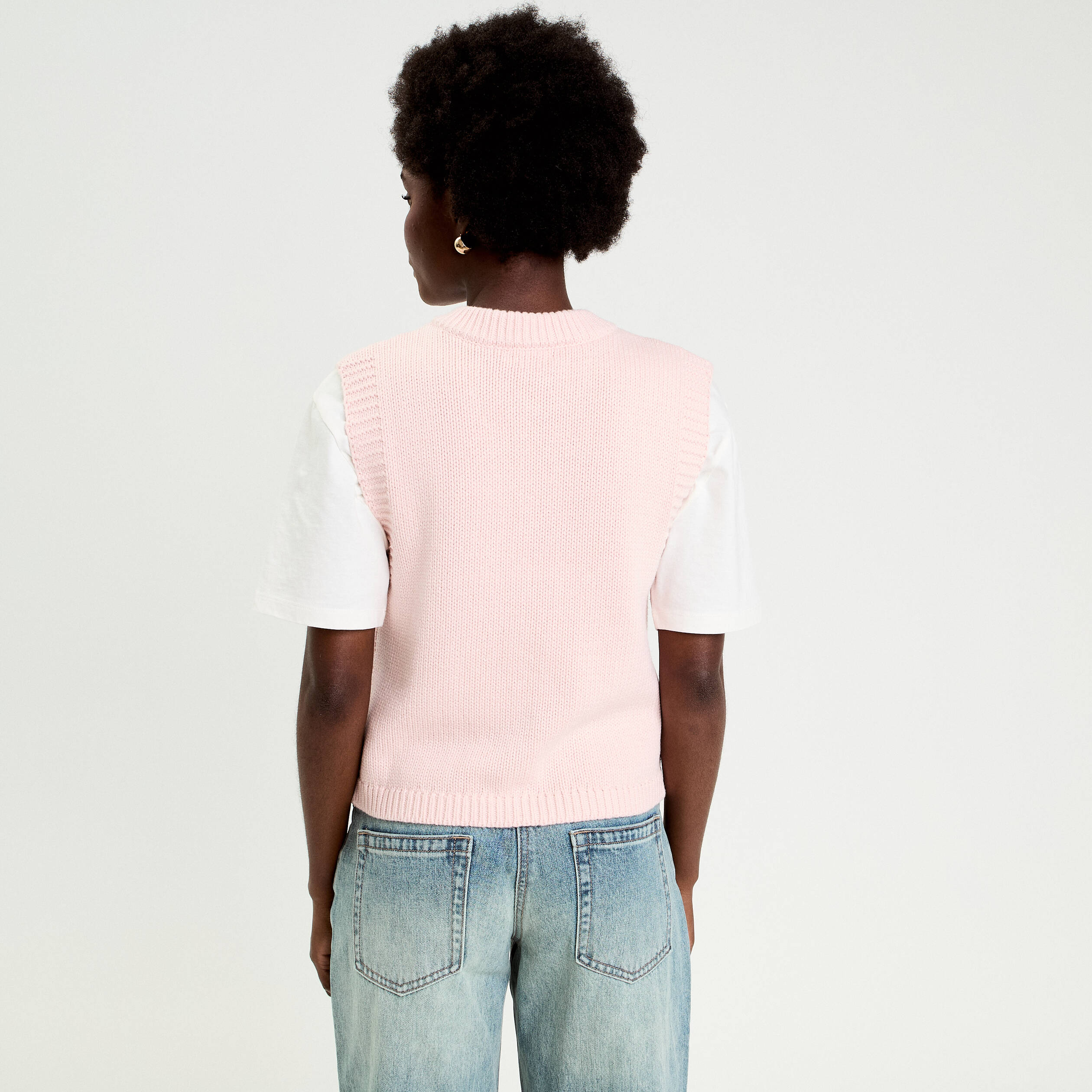 Gilet sans manches rose clair femme