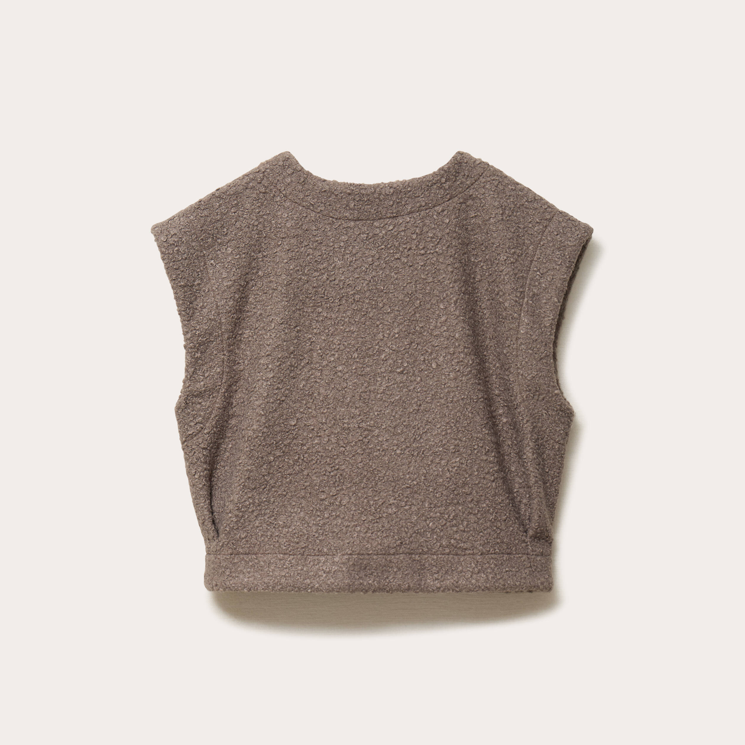 Gilet sans manches effet polaire sable femme