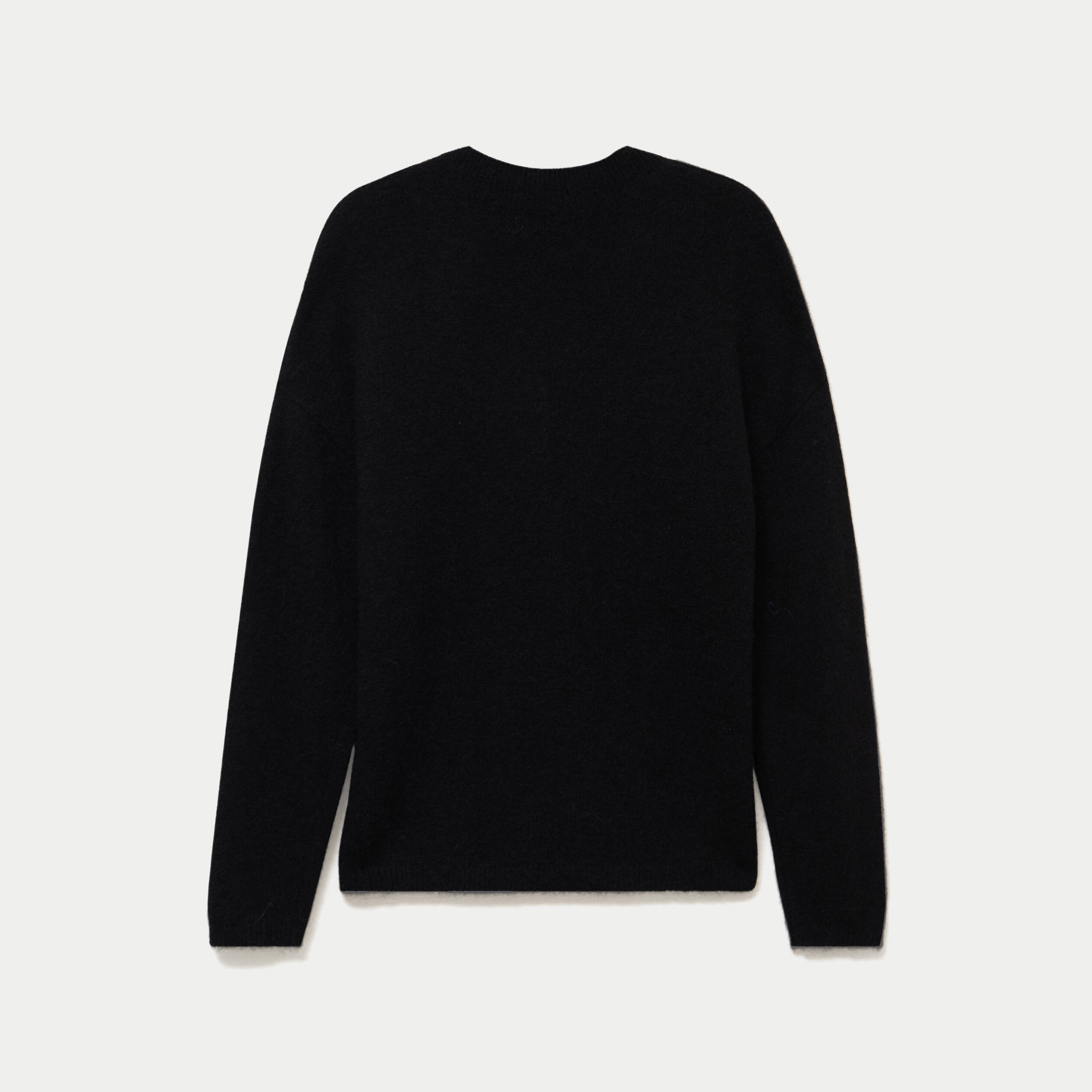Pull col v manches longues noir femme