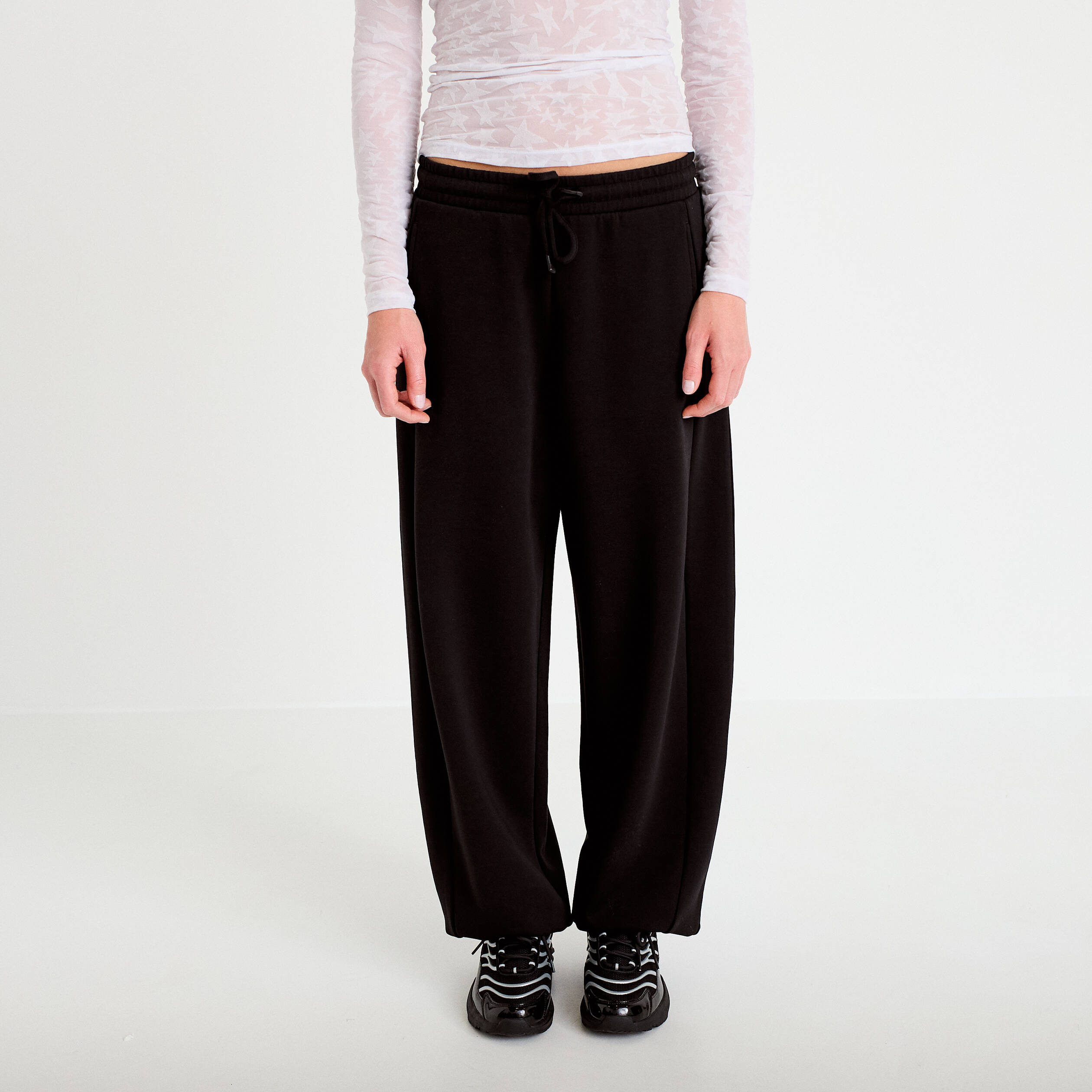 Jogging coupe jegging taille standard noir femme