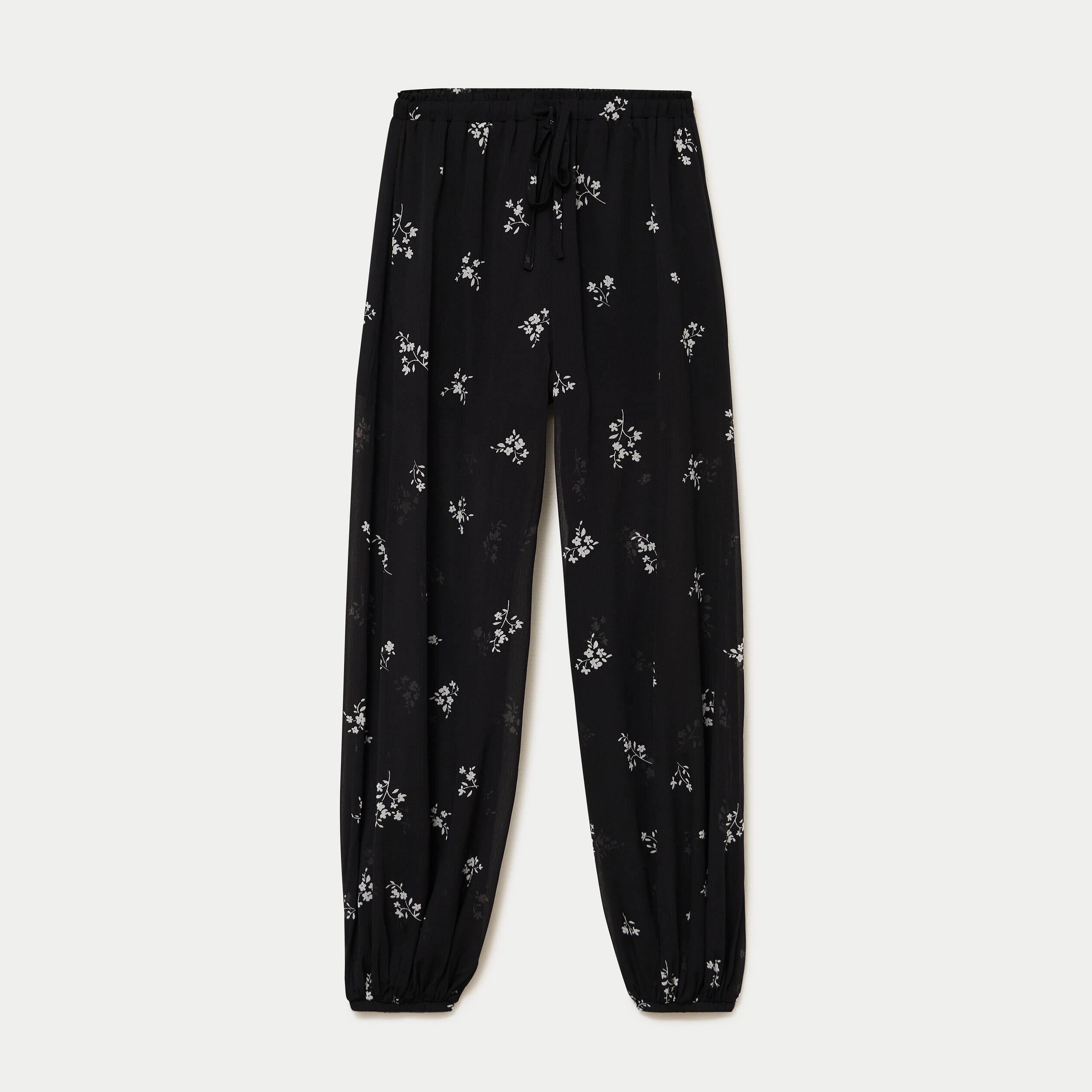 Pantalon bouffant taille standard noir femme