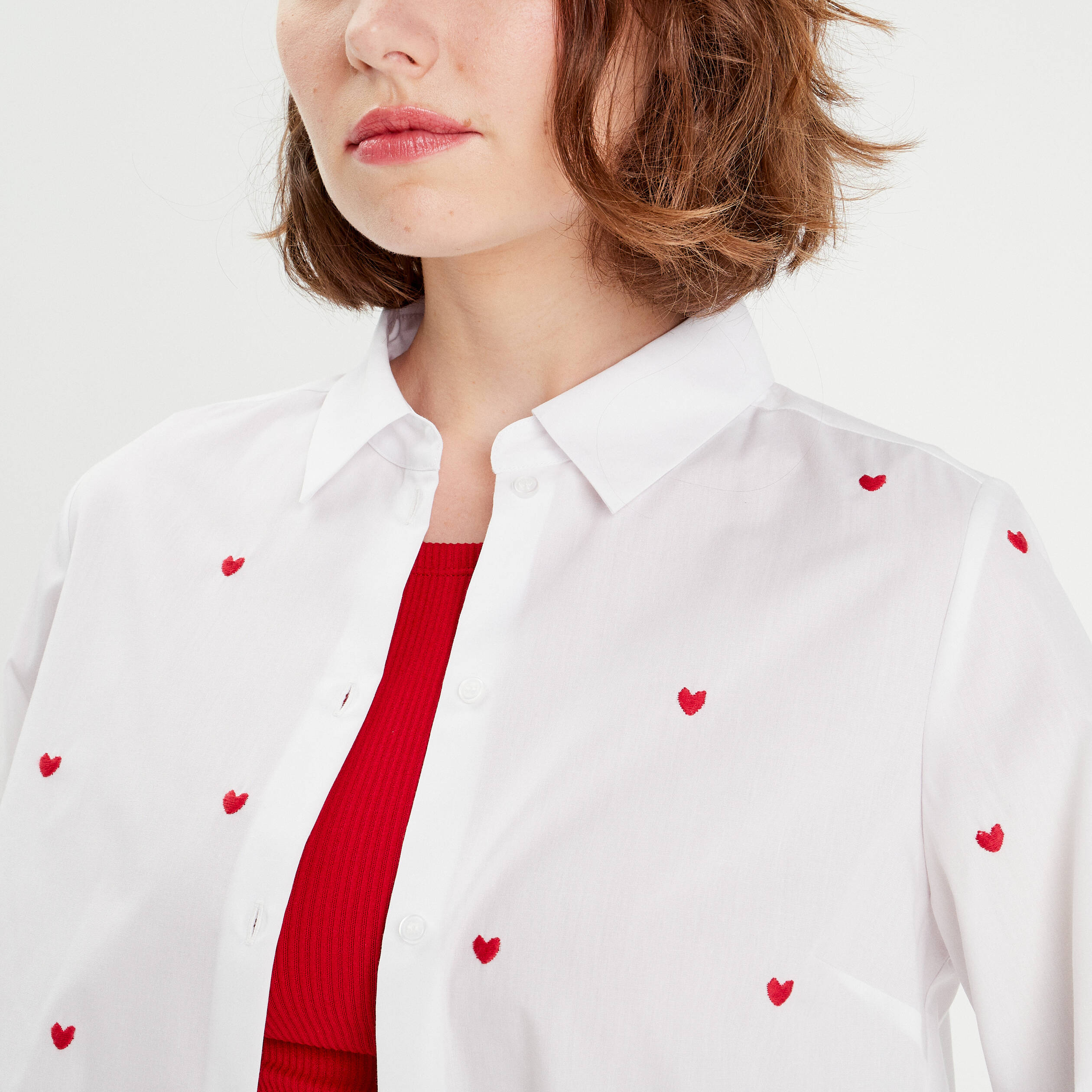 Chemise Blanche Femme Miss Selfridge Brodée, Manches Cloche - Taille 6, 100% Coton