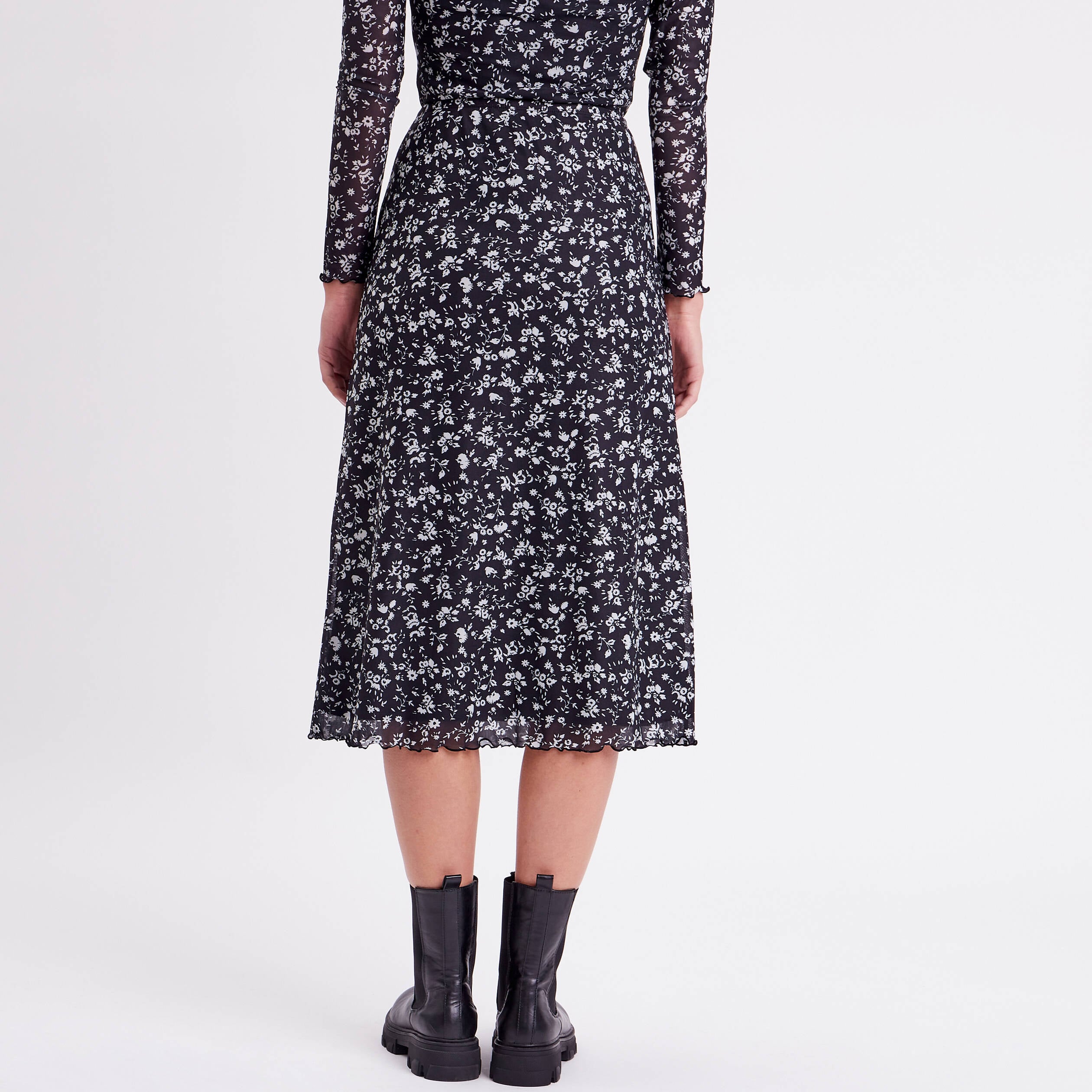 Jupe droite noir femme
