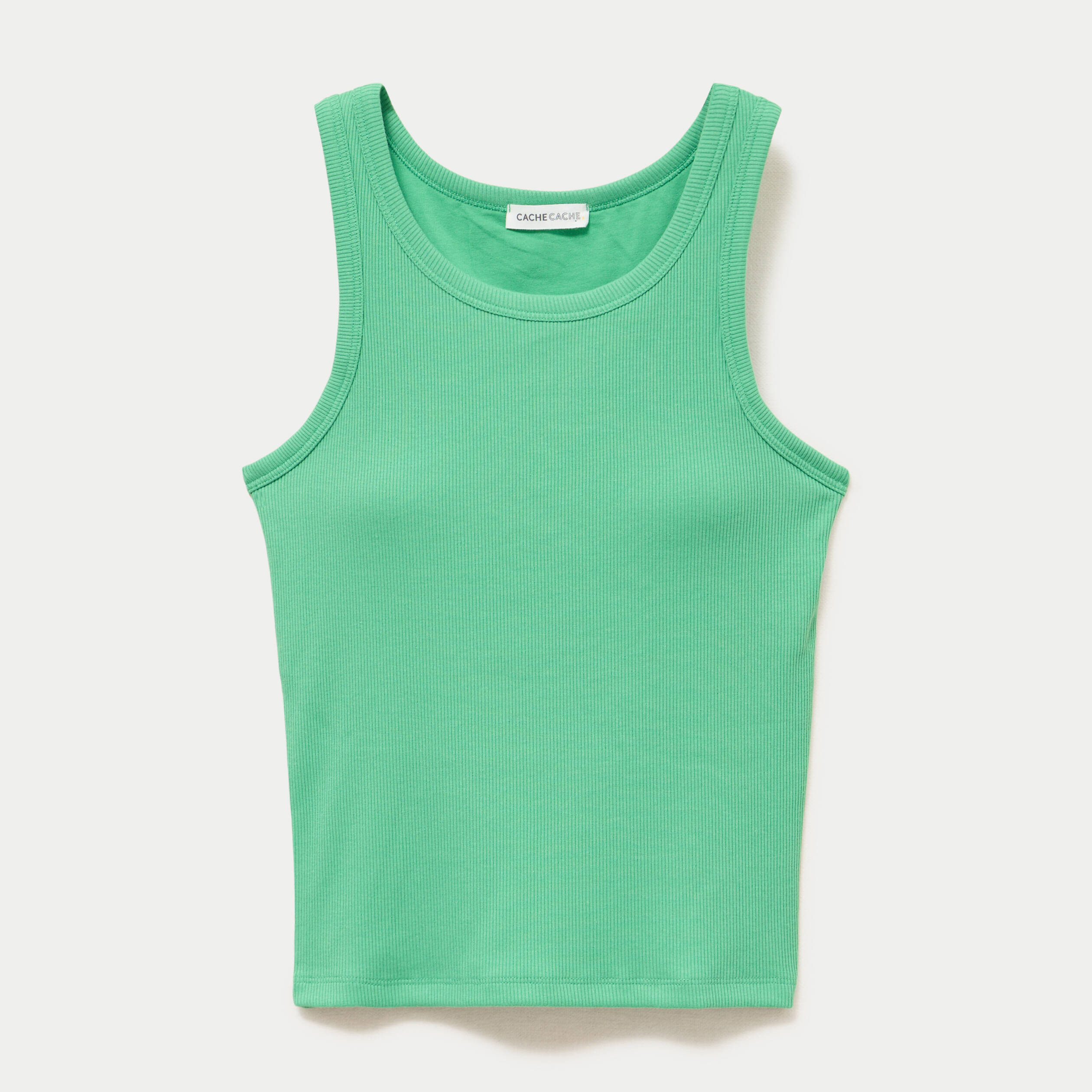 D&eacute;bardeur c&ocirc;tel&eacute; avec brassi&egrave;re int&eacute;gr&eacute;e vert femme