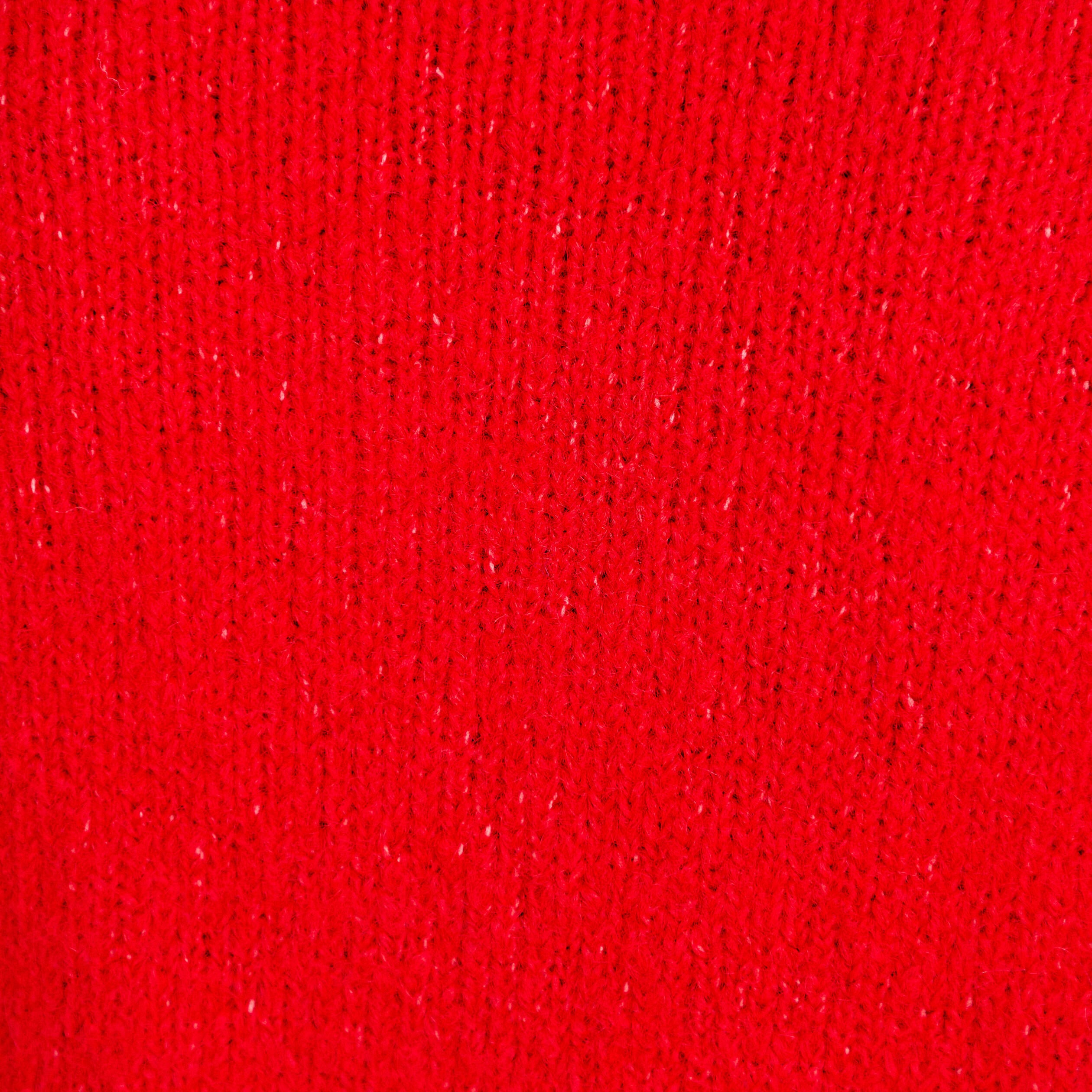 Gilet ample col rond manches longues rouge femme