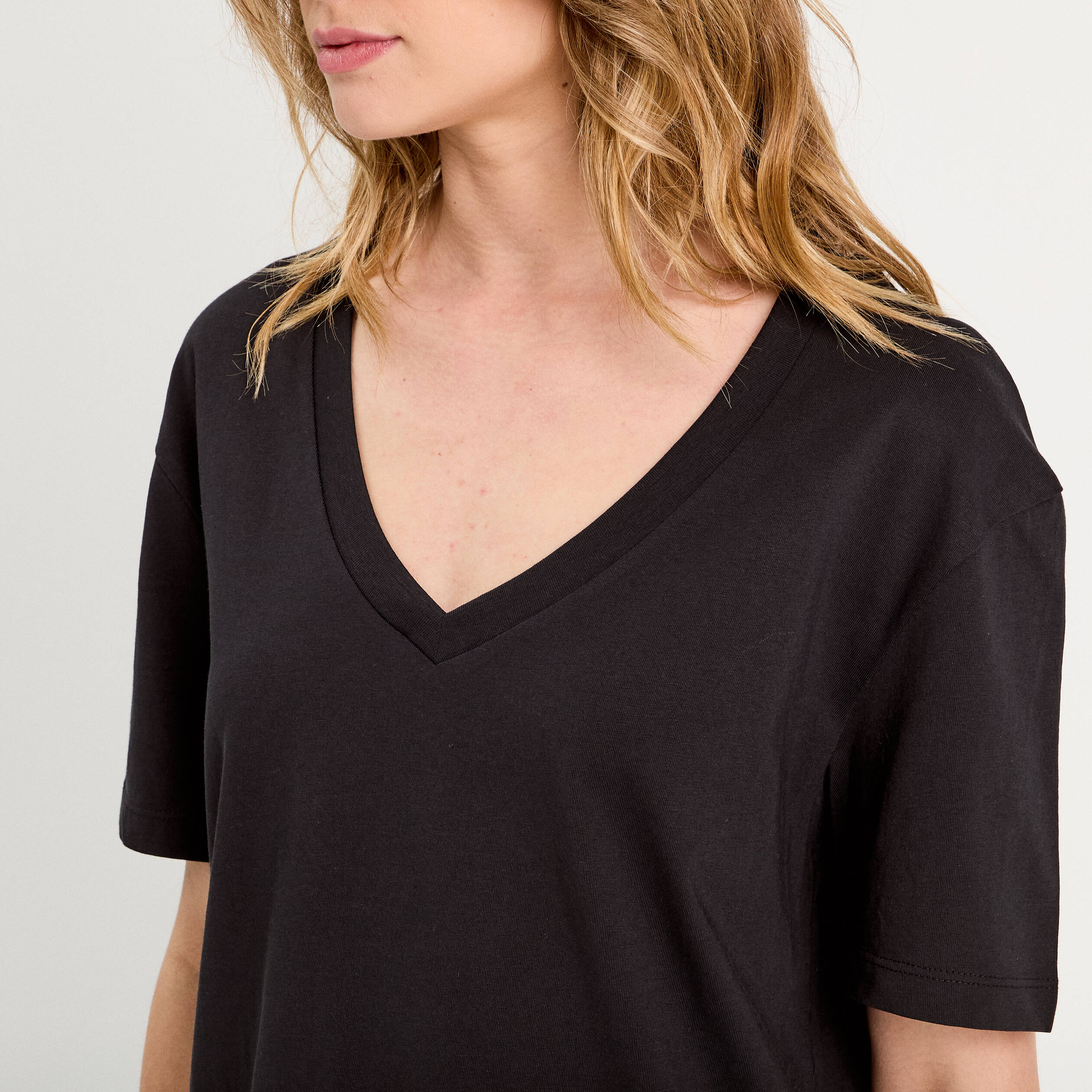 T-shirt manches courtes noir femme