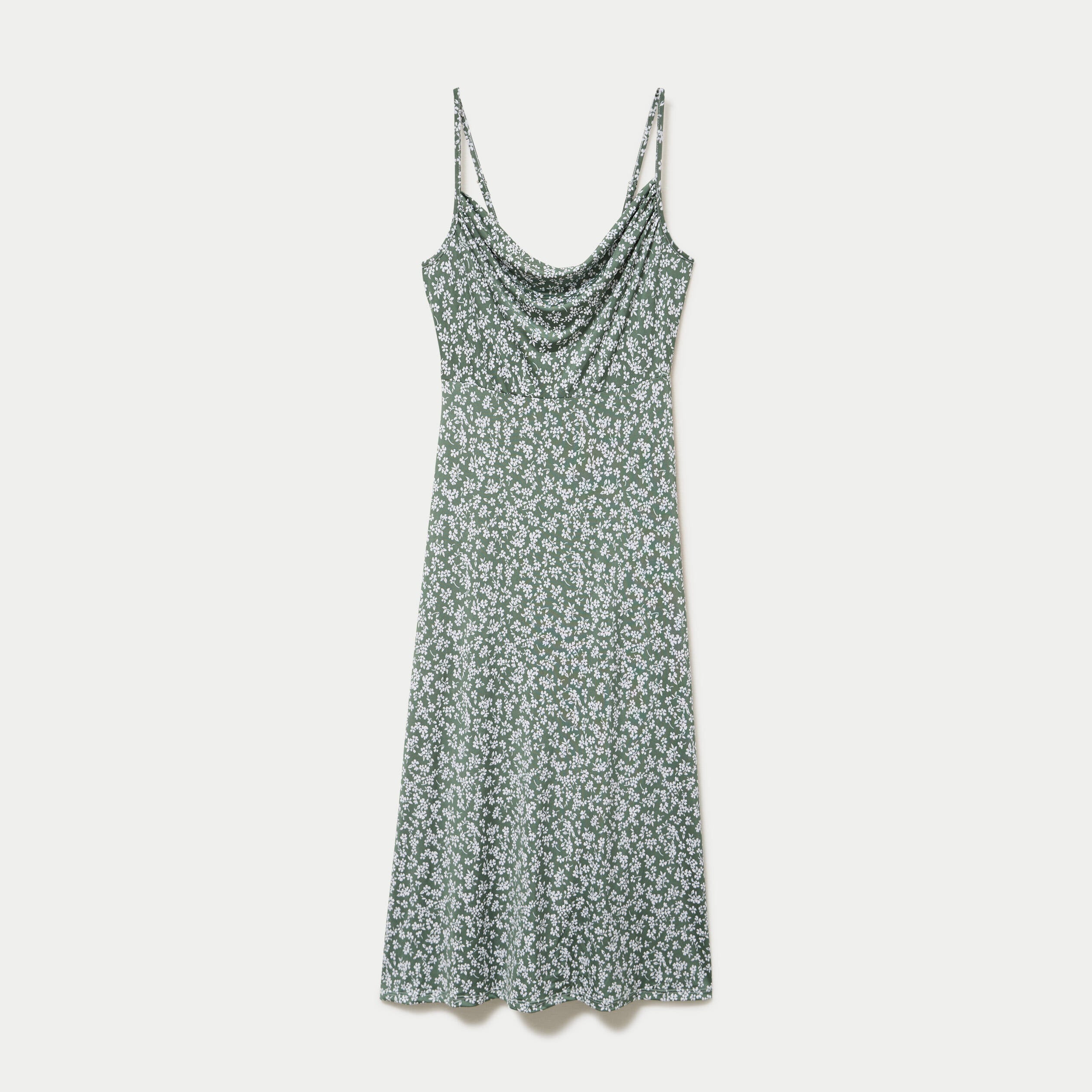 Robe longue ajust&eacute;e vert femme
