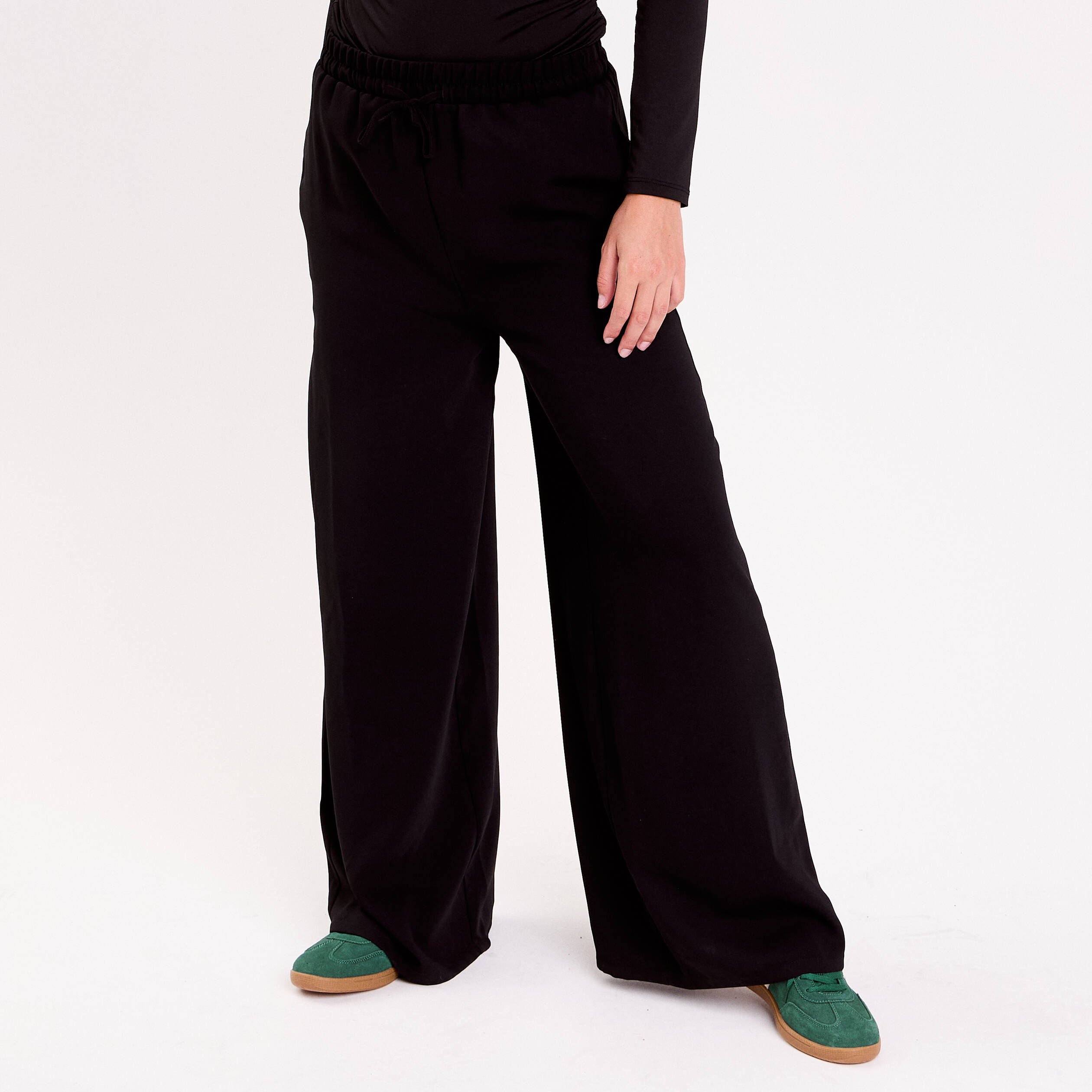 Pantalon large noir femme