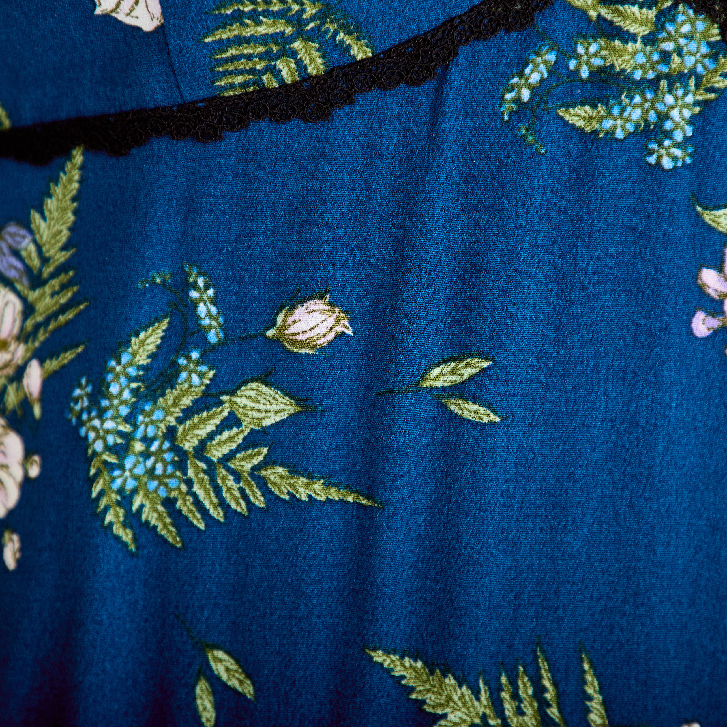 Robe longue &eacute;vas&eacute;e col coeur Bridgerton bleu fonc&eacute; femme
