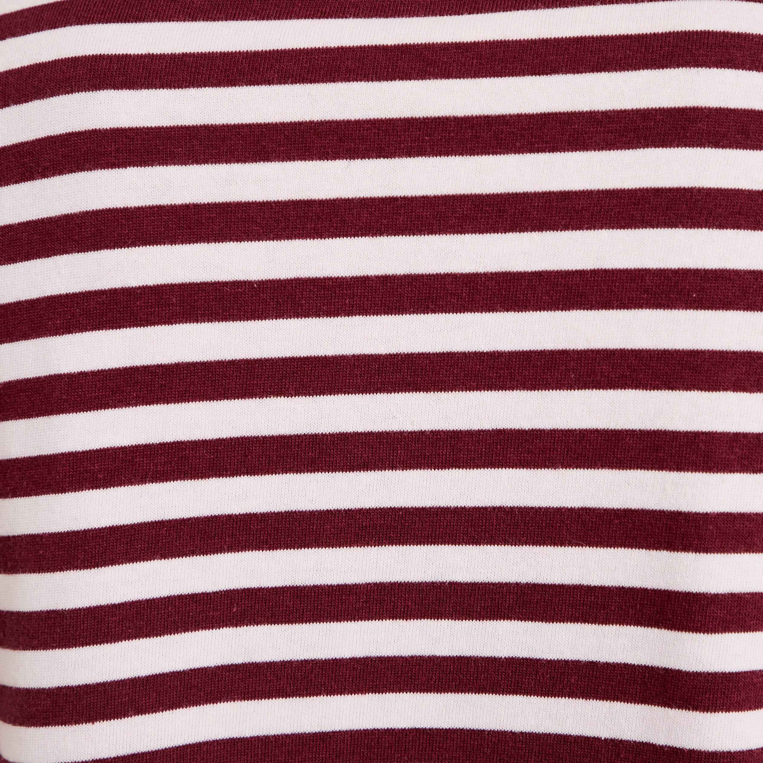 T-shirt col rond manches longues rose femme