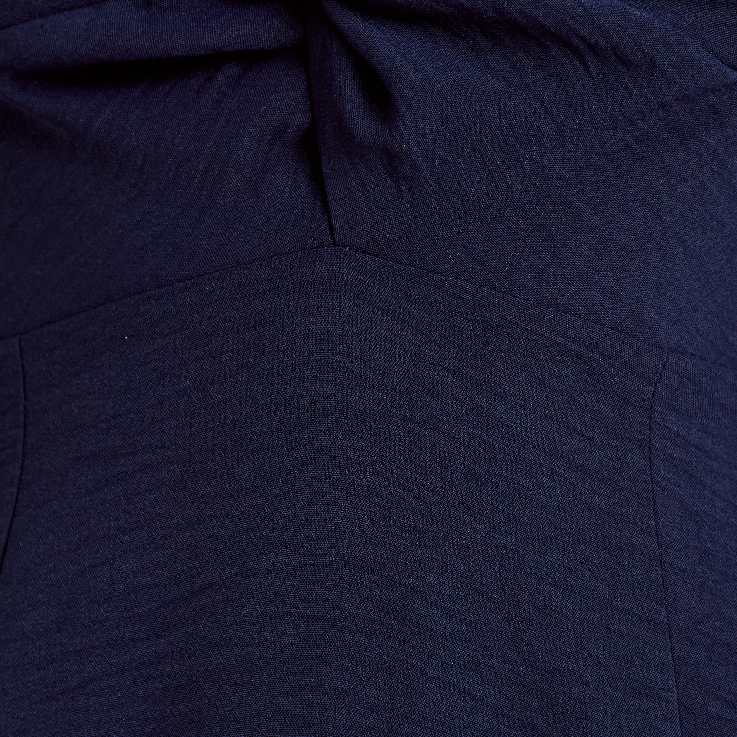 Robe longue &eacute;vas&eacute;e fendue bleu marine femme