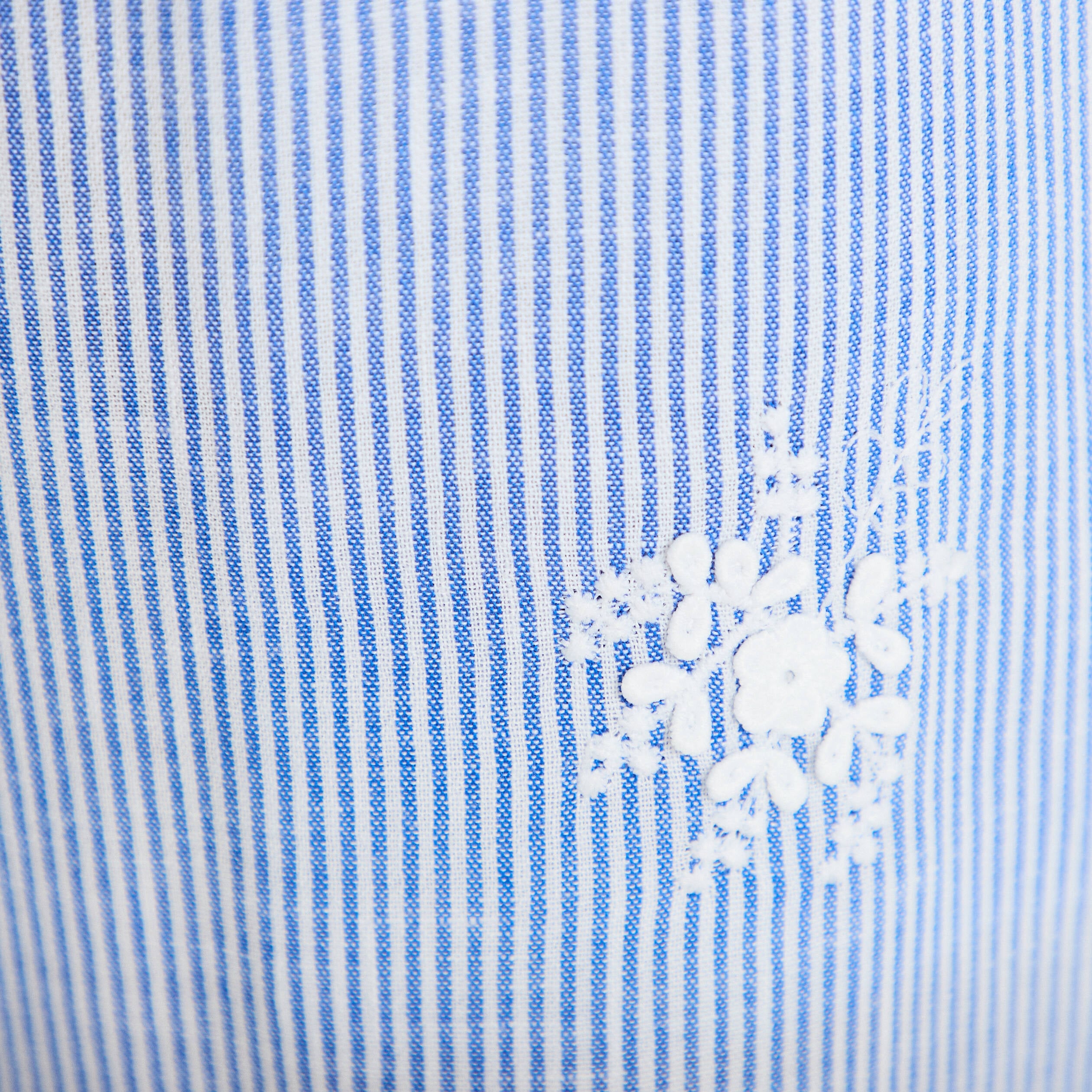 Pantalon large taille haute &agrave; relief blanc femme
