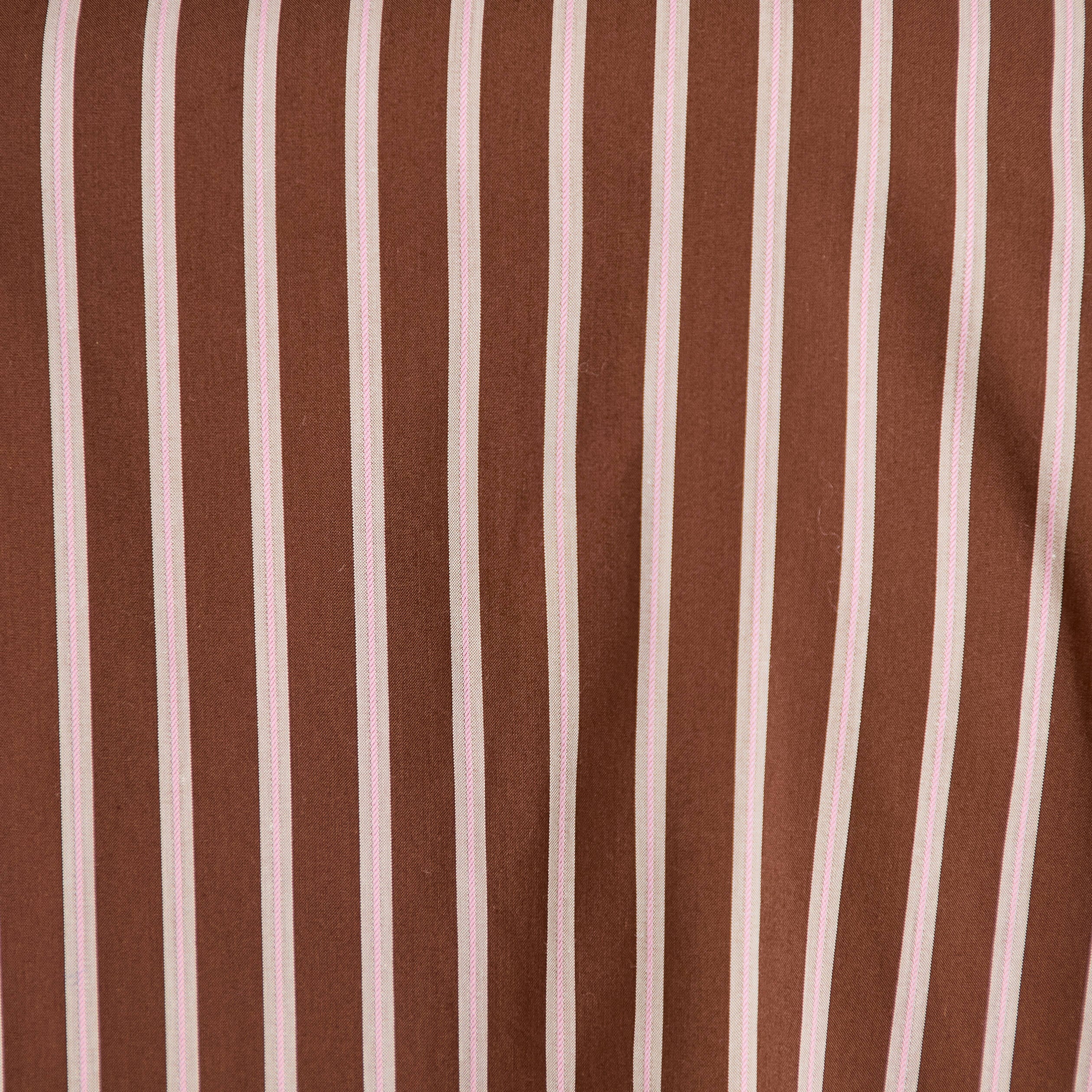Chemise oversize manches longues marron femme