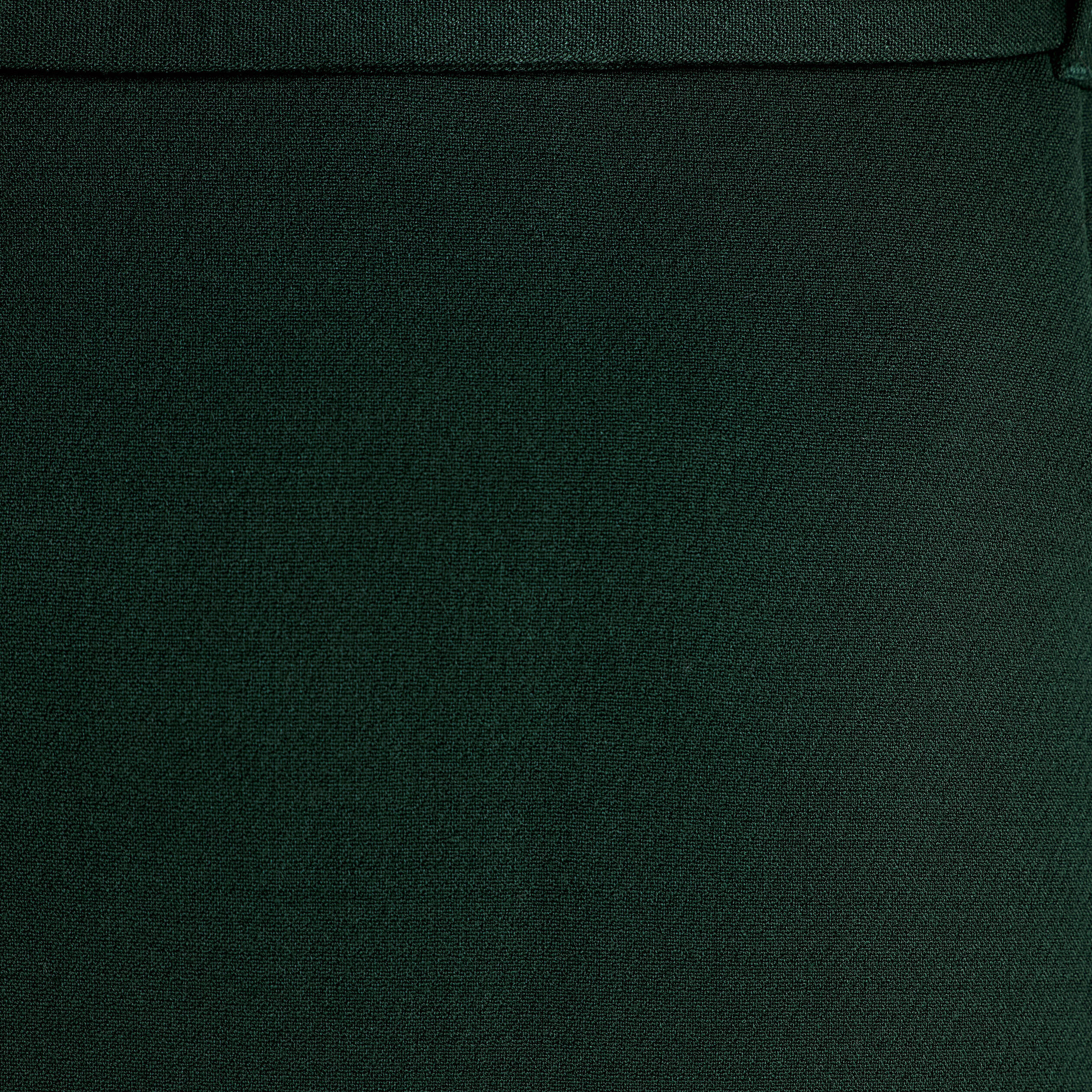 Jupe droite courte taille haute vert fonc&eacute; femme