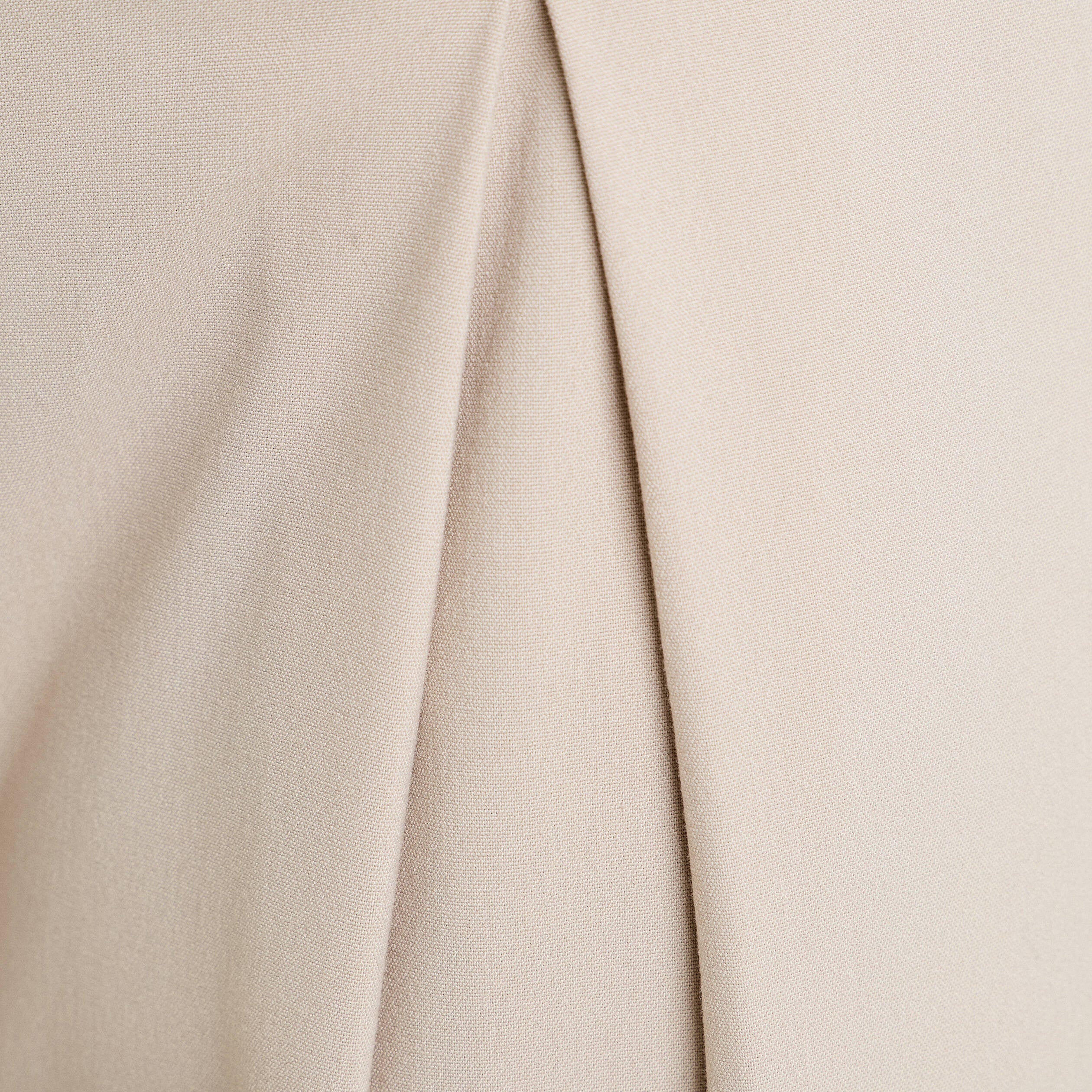 Pantalon large avec ceinture beige femme