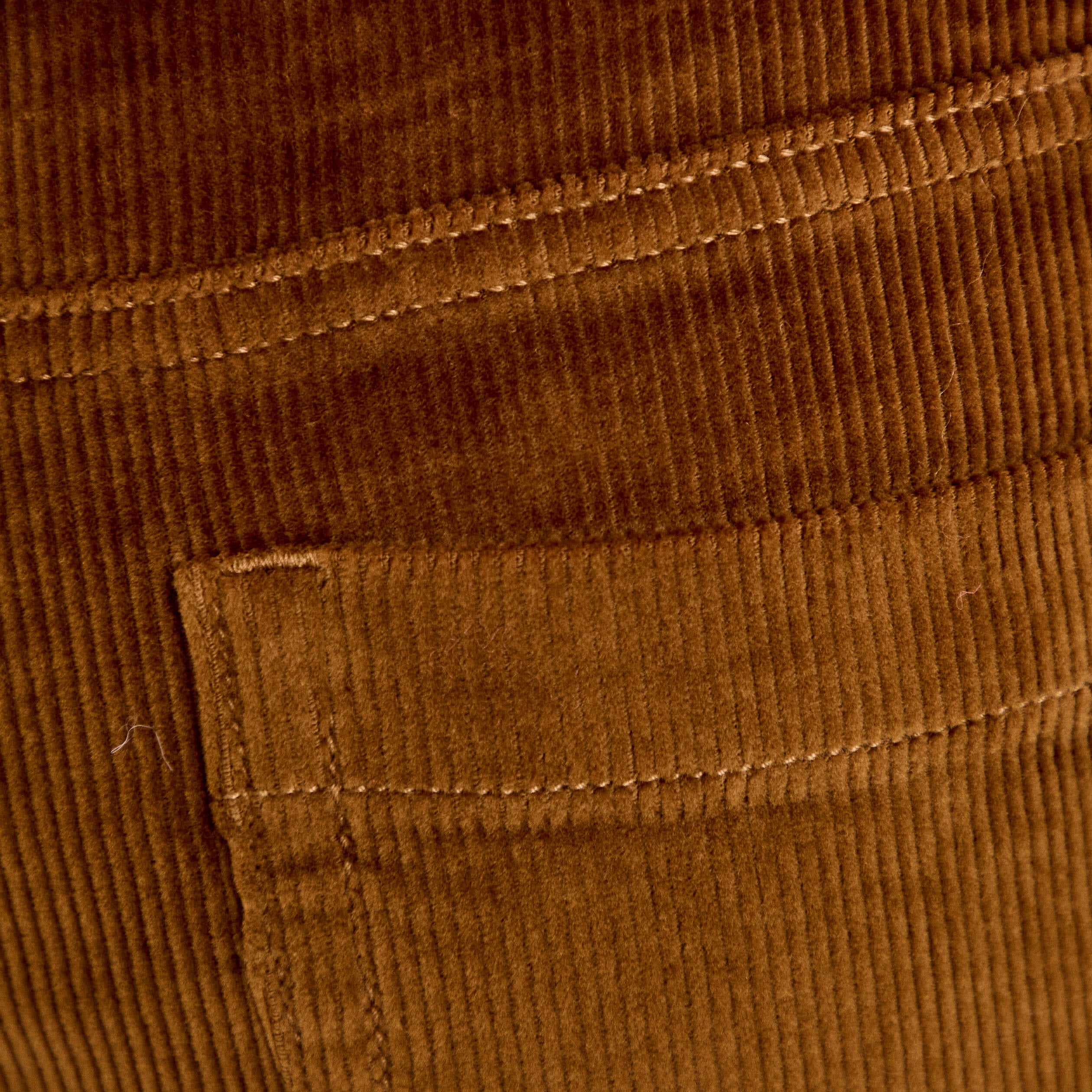 Pantalon bootcut taille haute velours marron femme