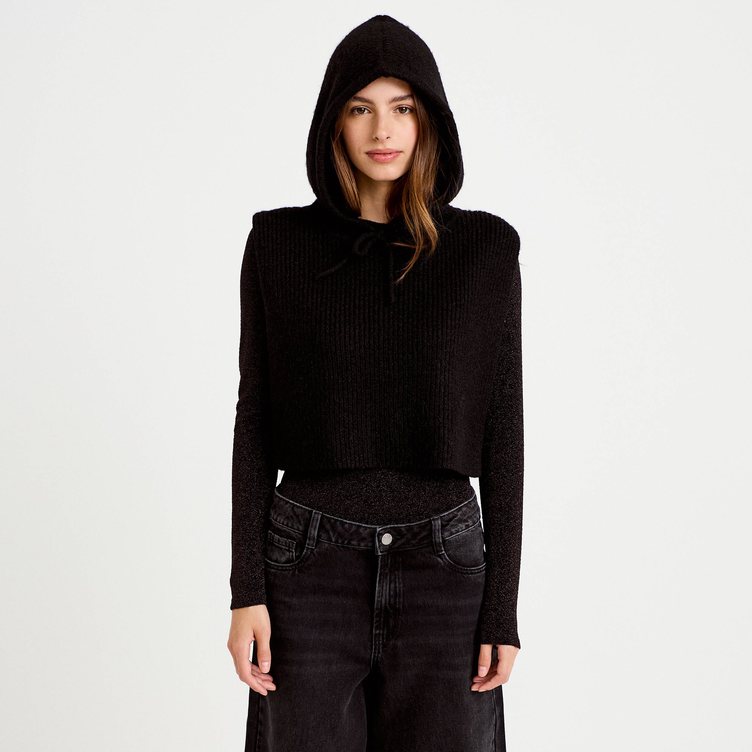Cache-cou noir femme