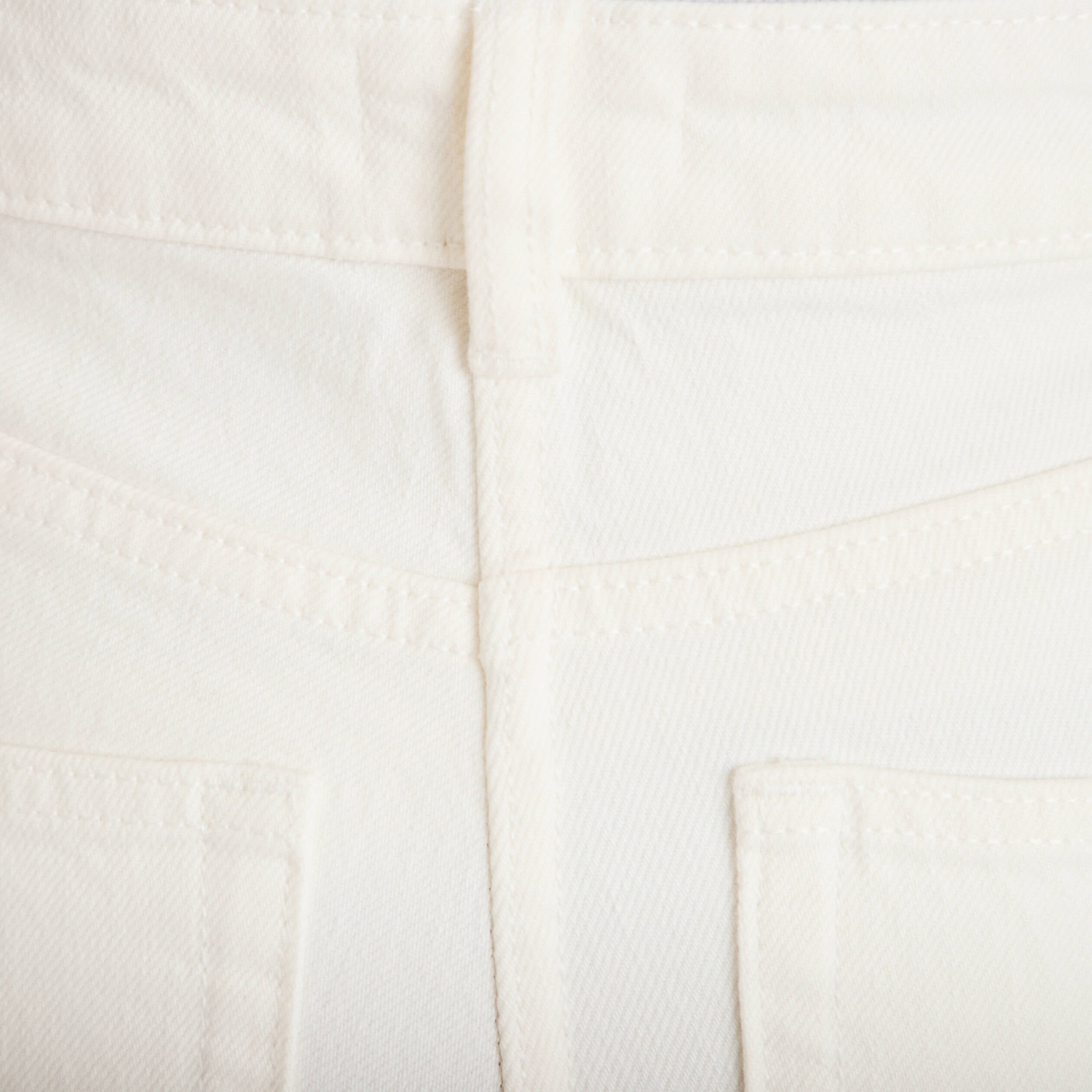 Jeans wide leg taille haute denim blanc femme