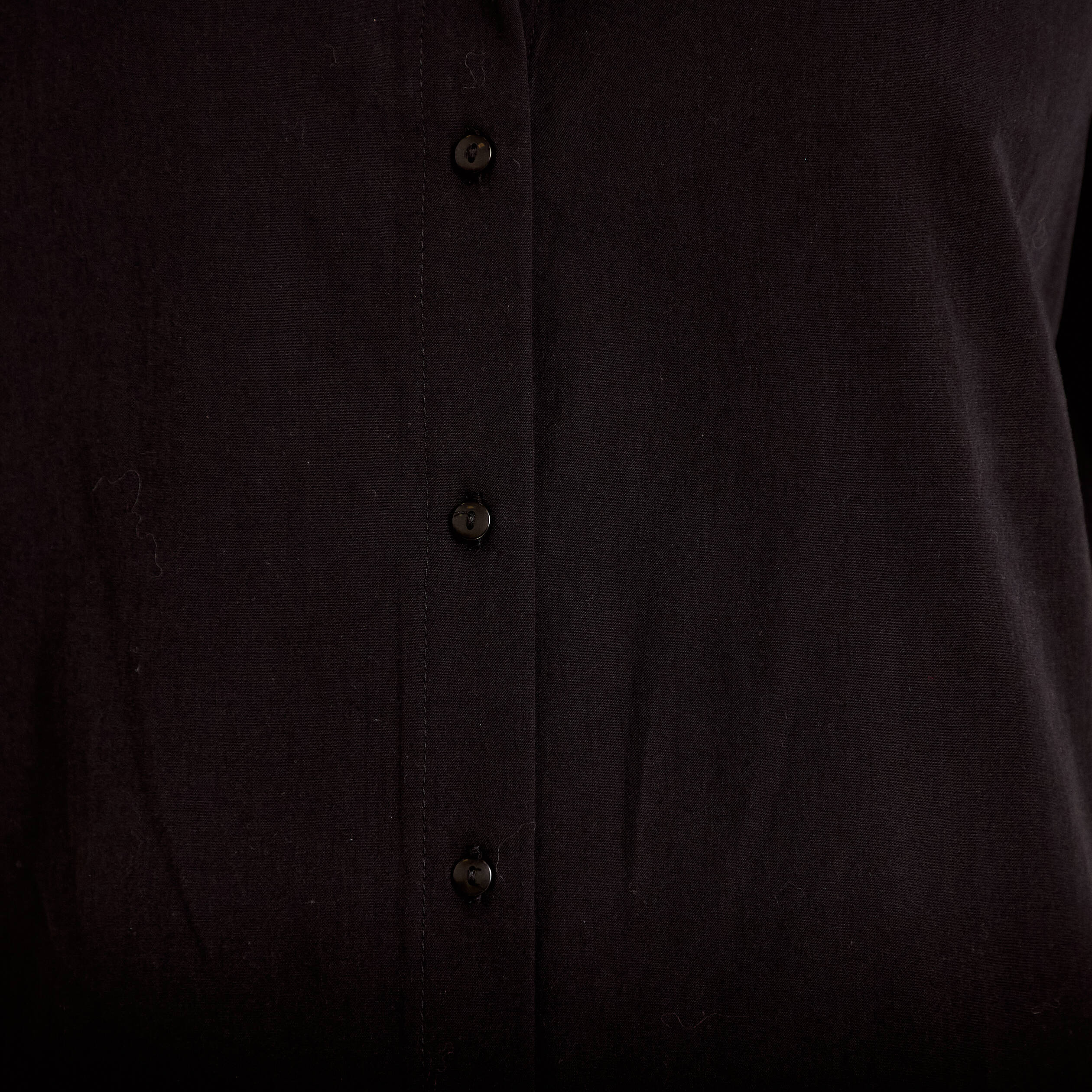 Chemise manches courtes noir femme