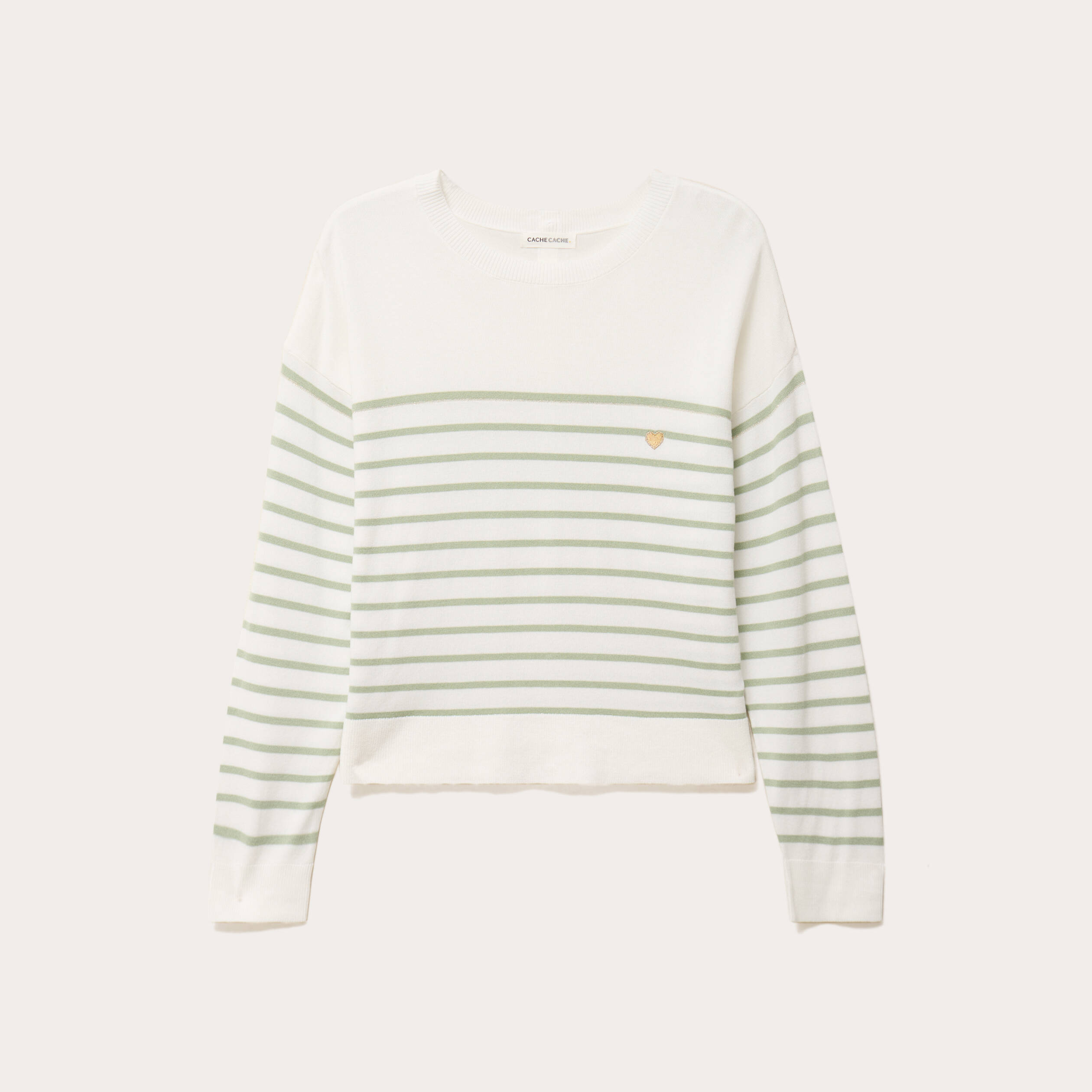 Pull manches longues vert pastel femme
