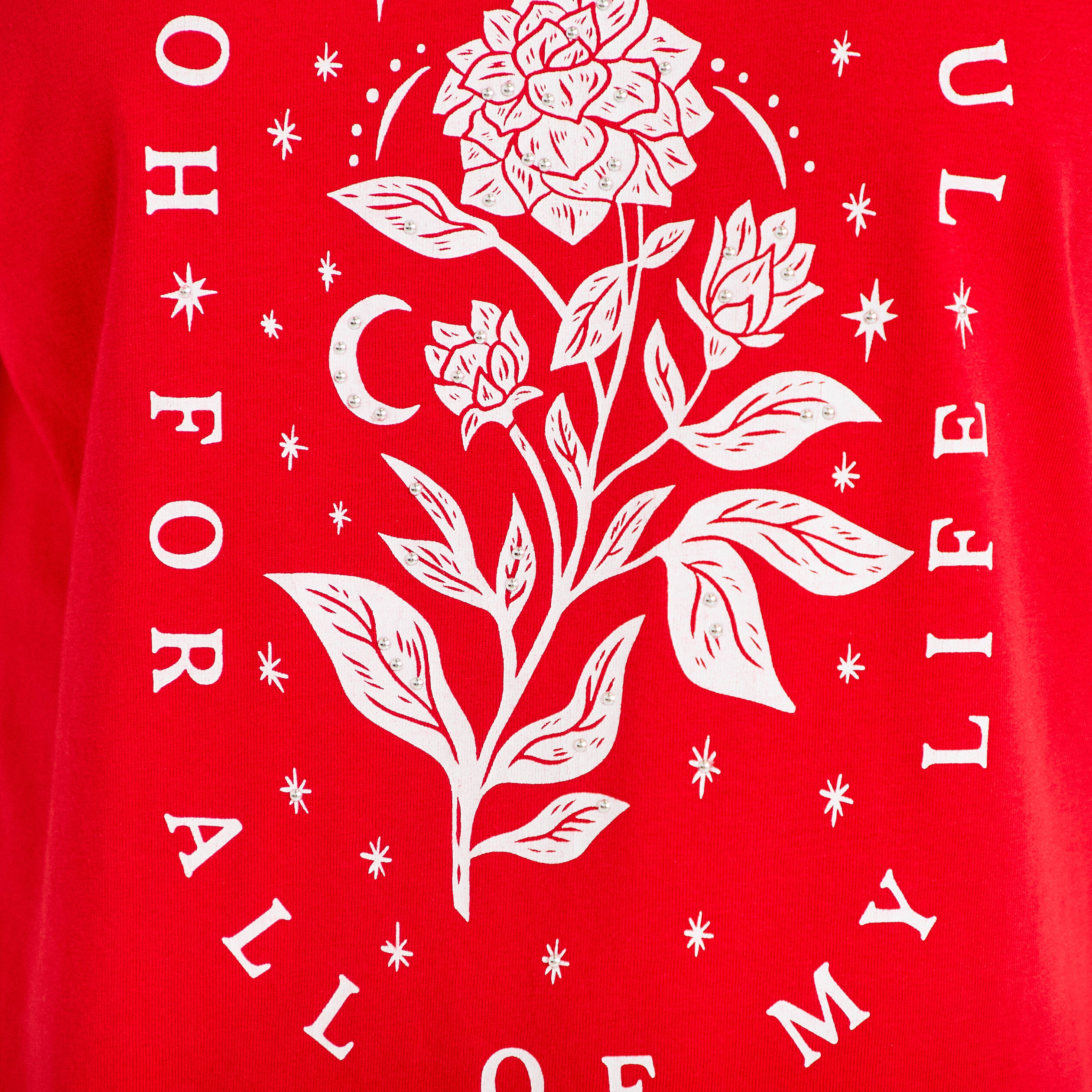 T-shirt oversize manches courtes rouge femme