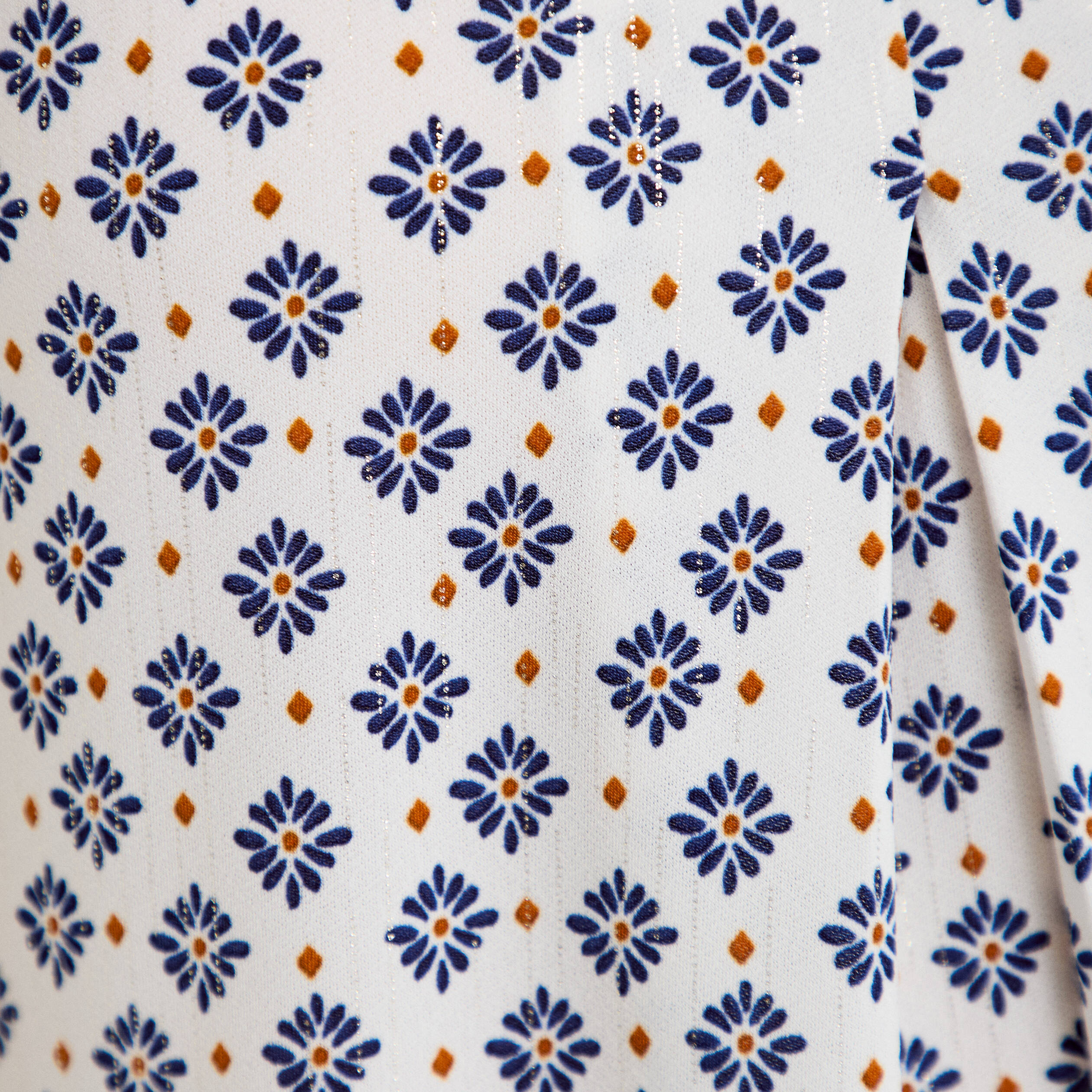 Blouse droite longue manches courtes bleu femme