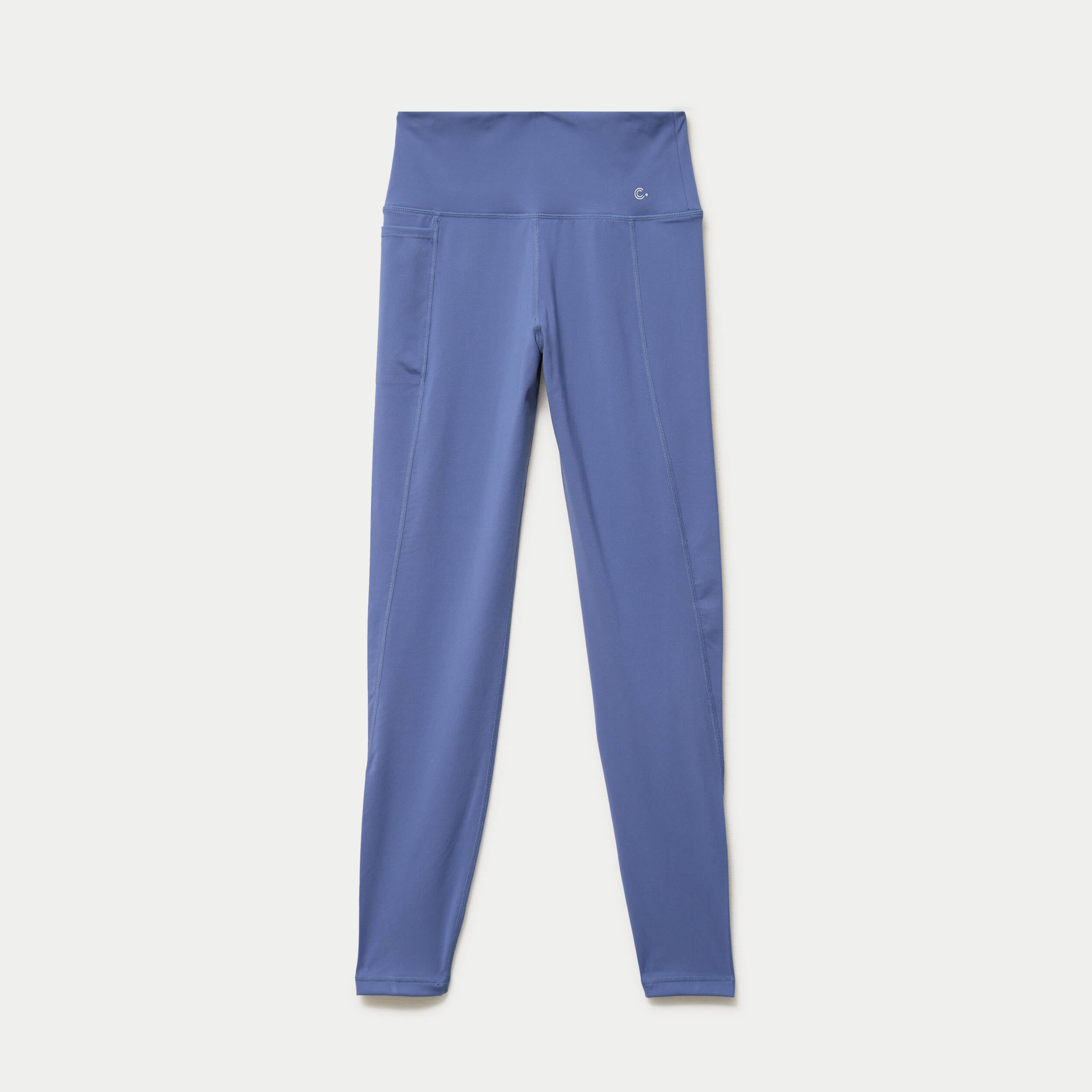 Leggings taille haute bleu fonc&eacute; femme