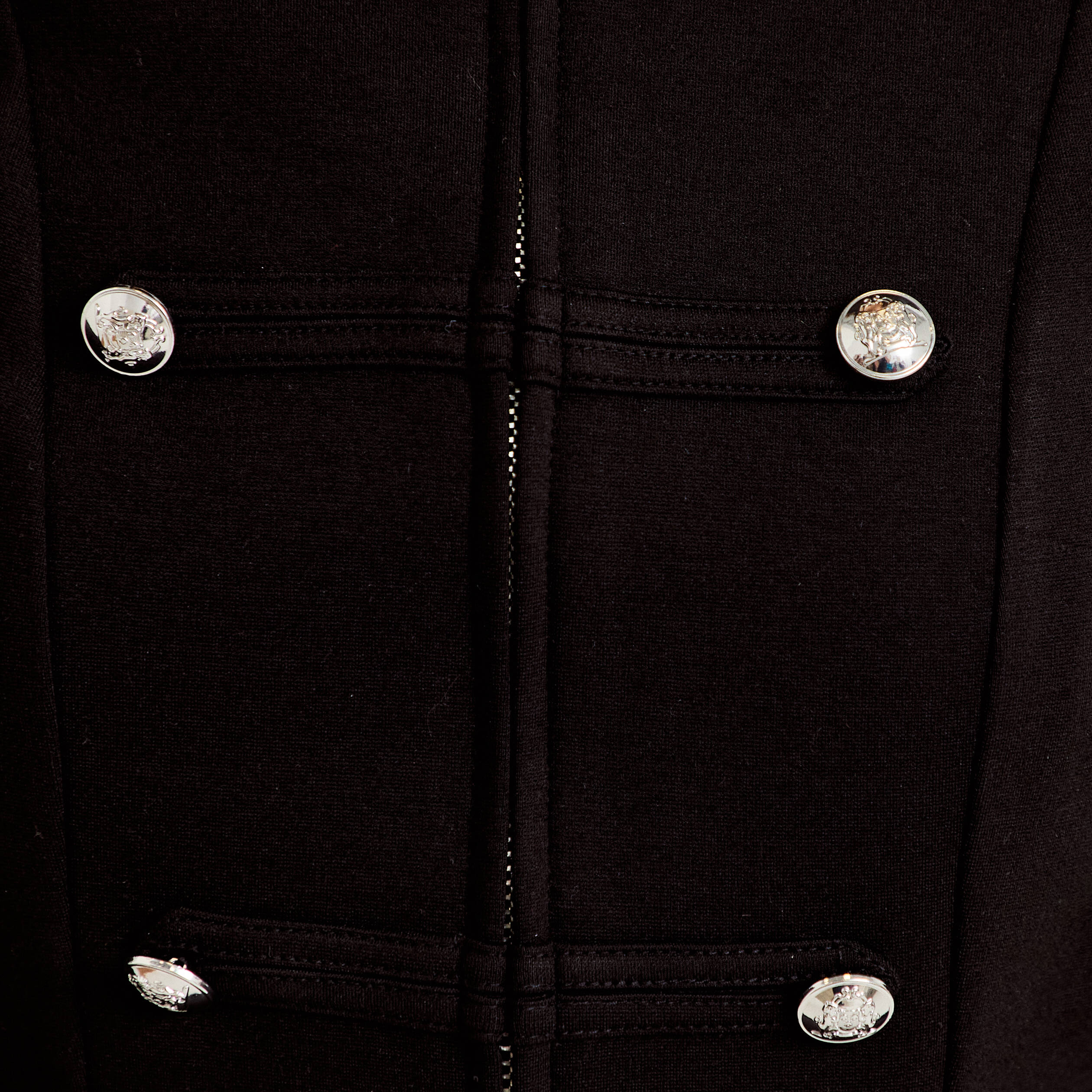 Veste ajust&eacute;e manches longues noir femme