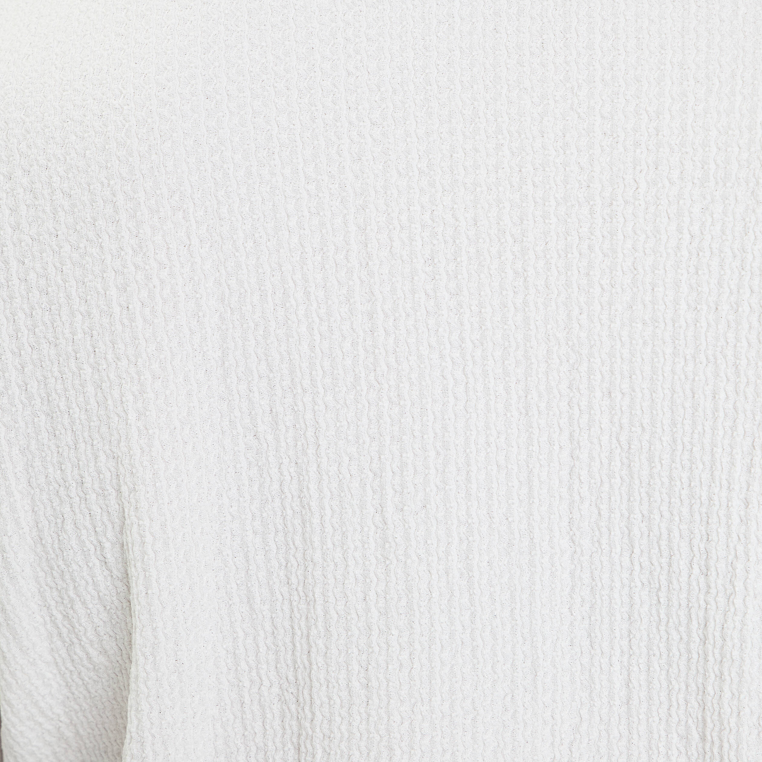 Blouse cropped grand col brod&eacute; ecru femme