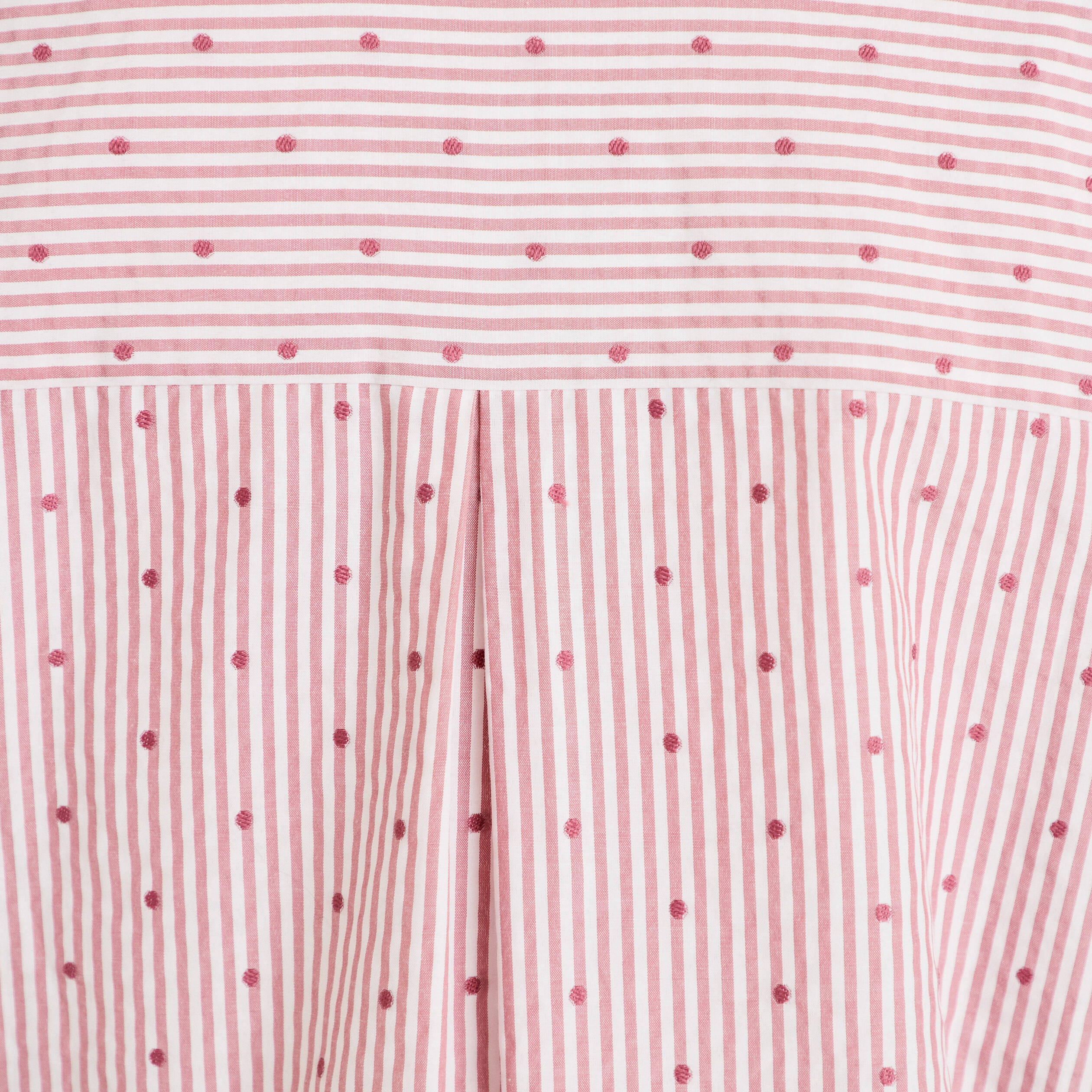 Chemise droite manches longues rouge clair femme