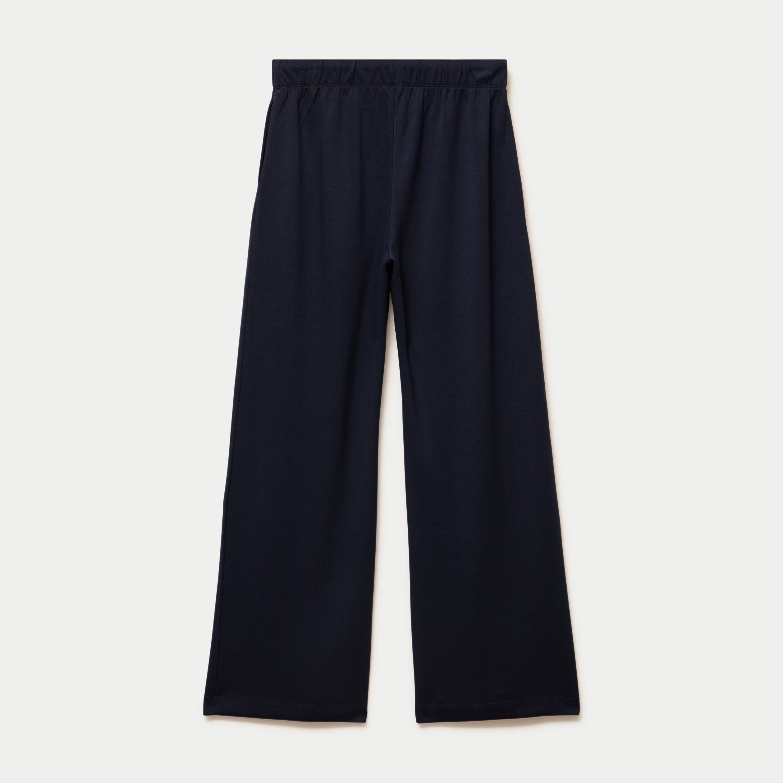 Jogging bootcut taille haute bleu marine femme