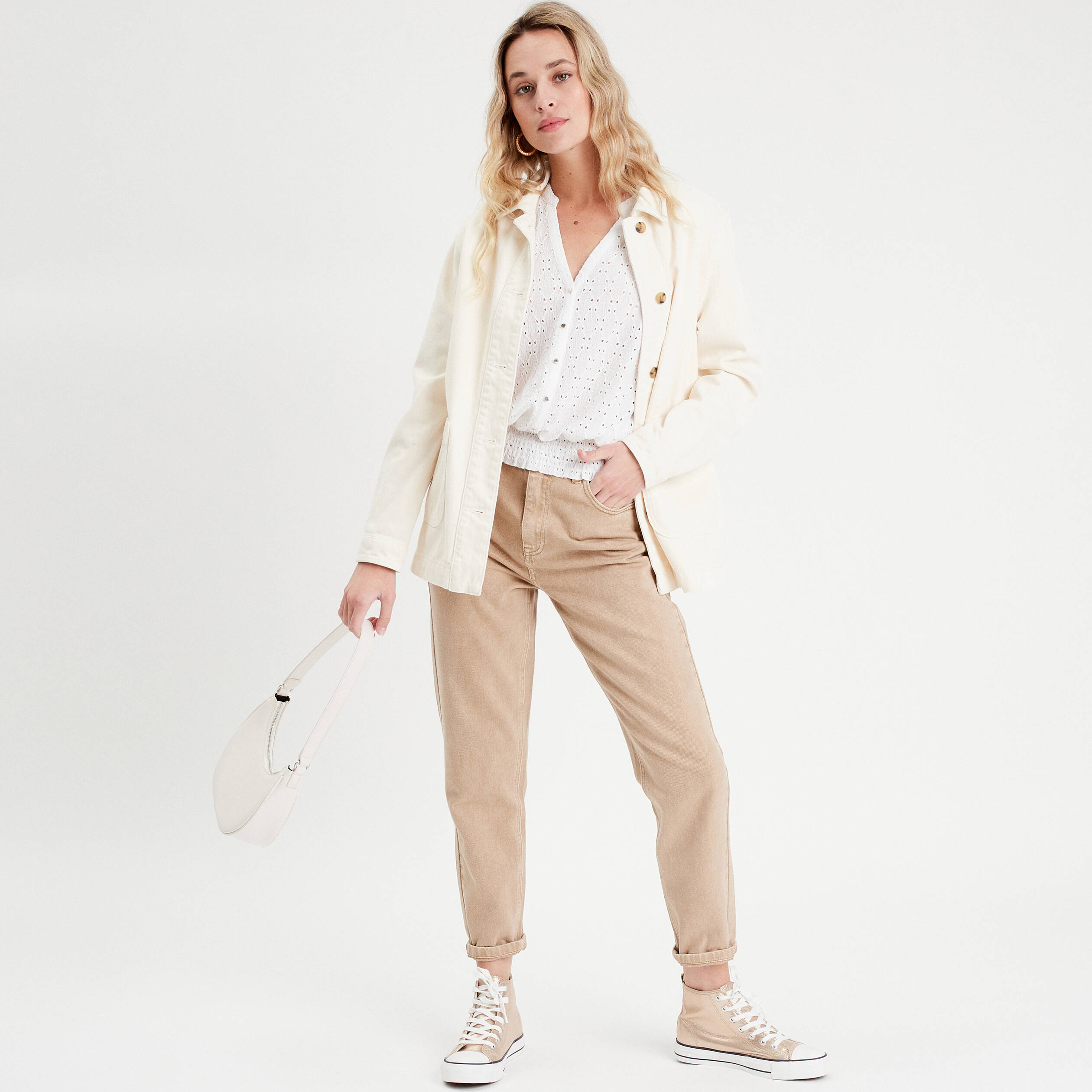 T-shirt manches courtes blanc femme