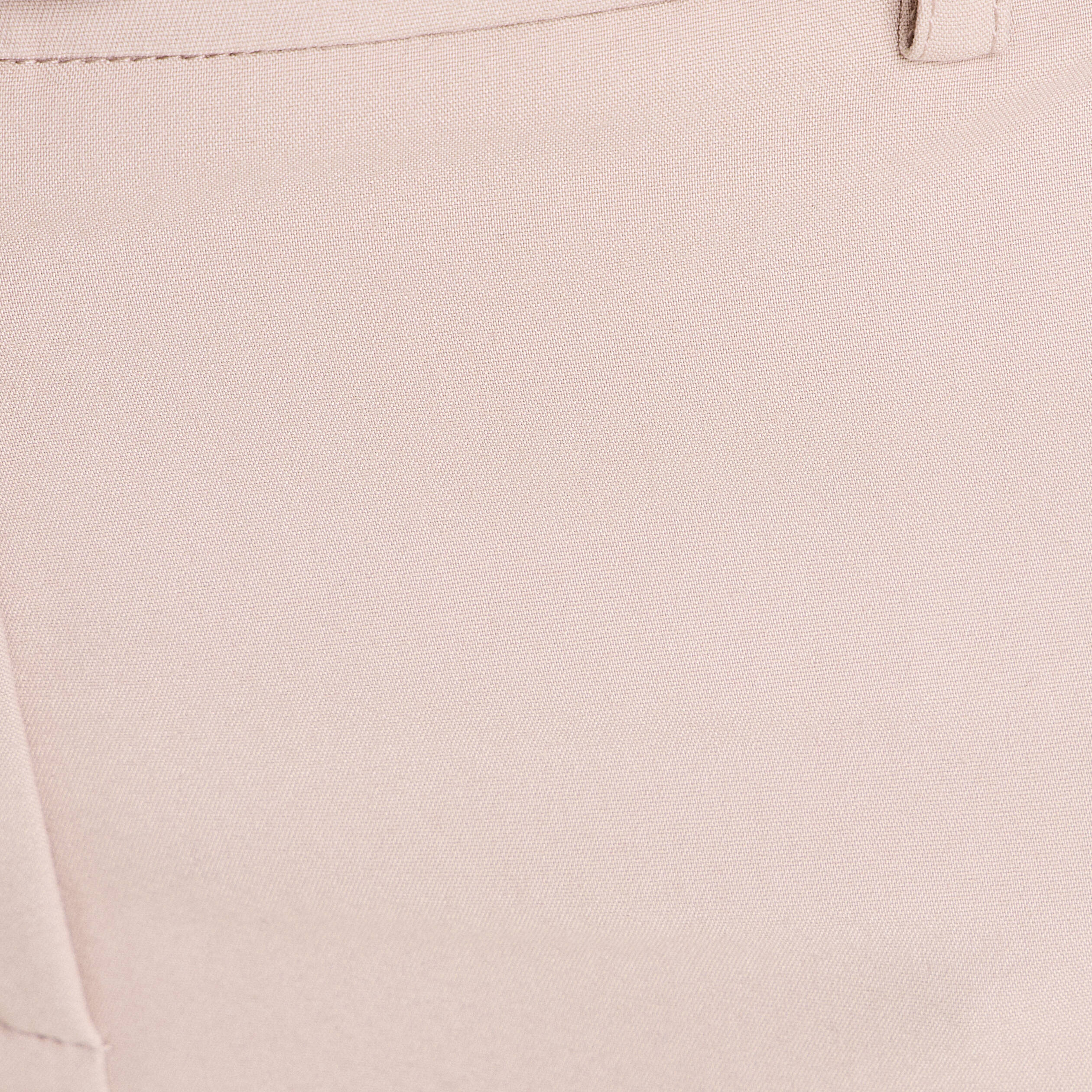 Pantalon cigarette ceintur&eacute; beige femme