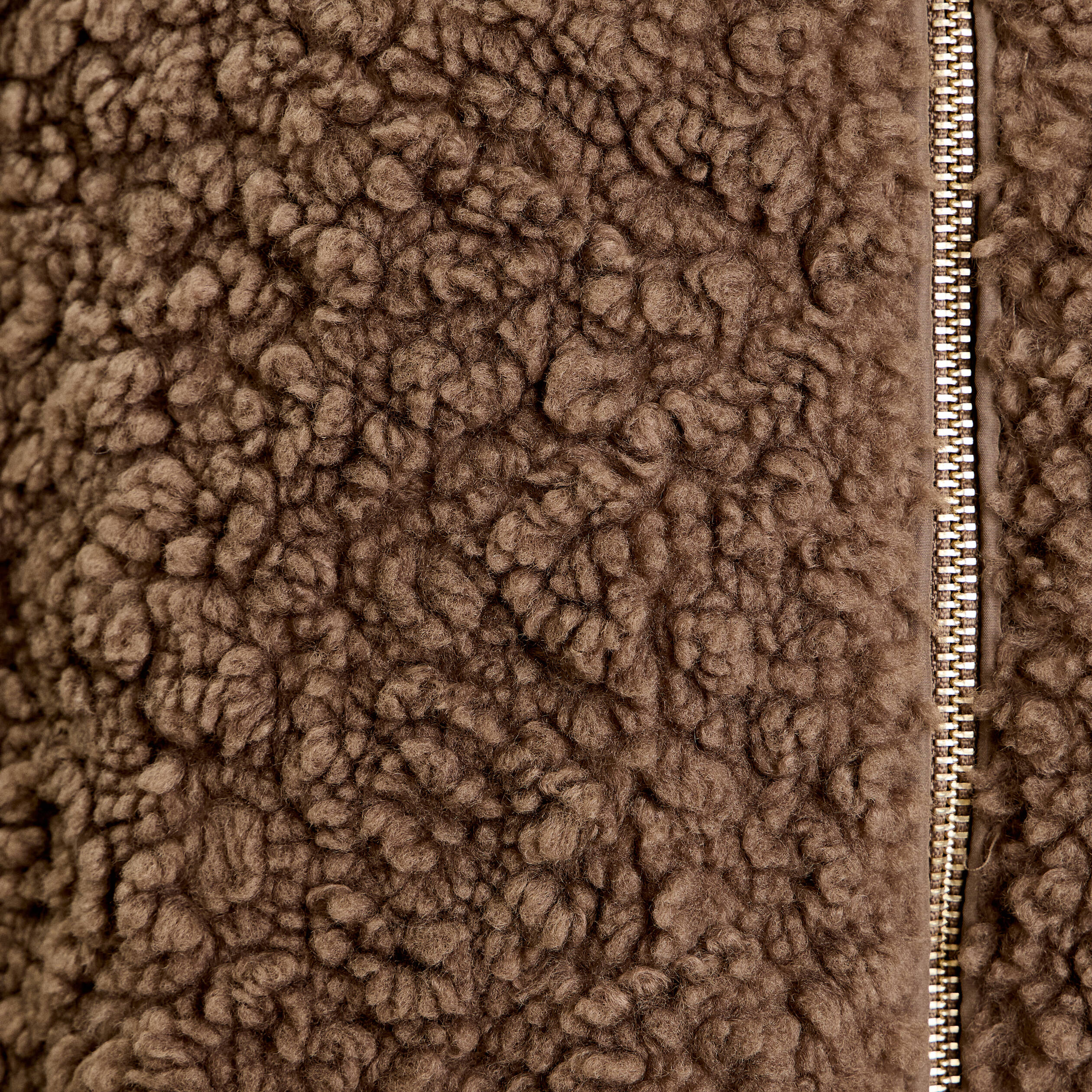 Veste bas resserr&eacute; &agrave; capuche marron femme