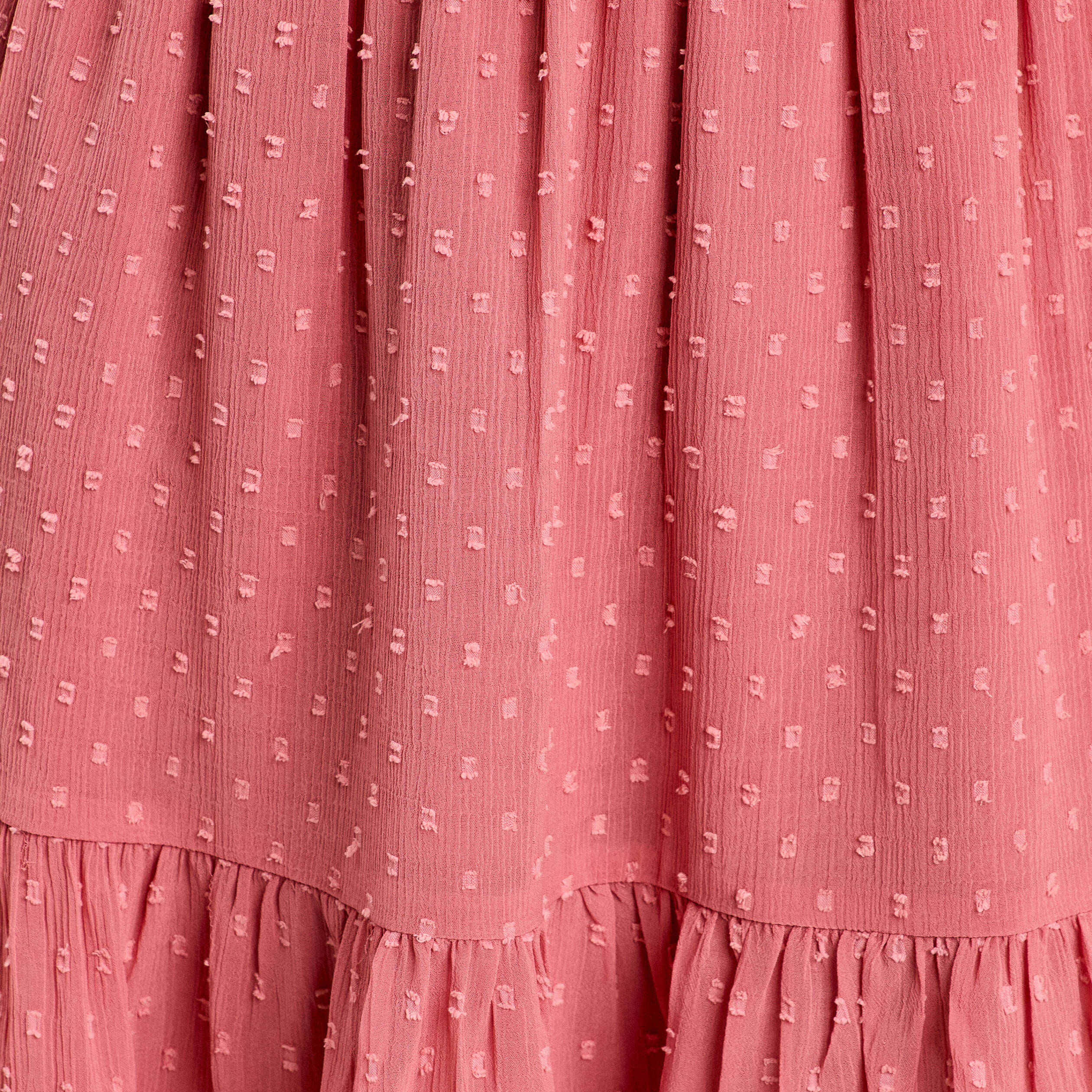 Robe &eacute;vas&eacute;e plumetis vieux rose femme