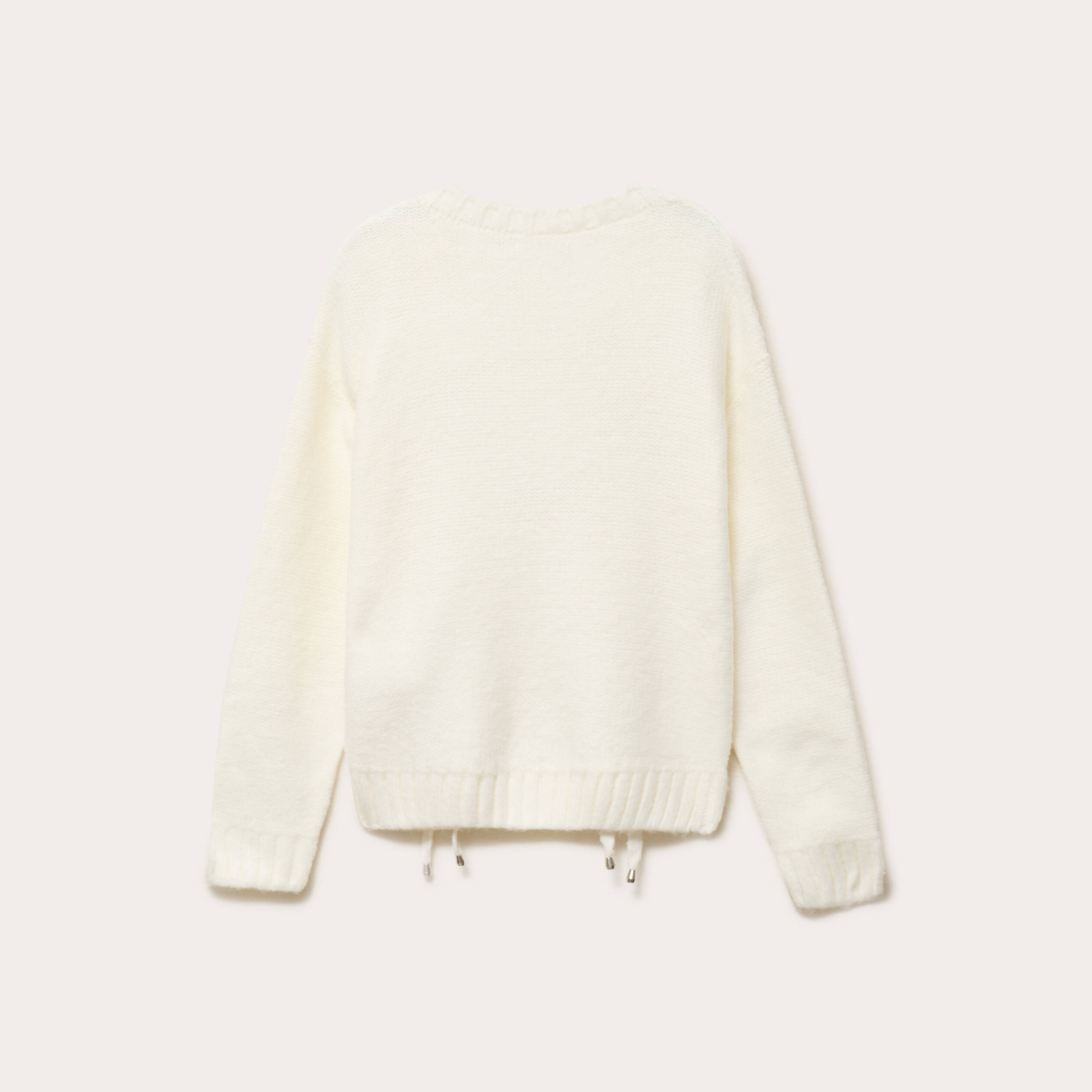 Pull &agrave; torsades ecru femme